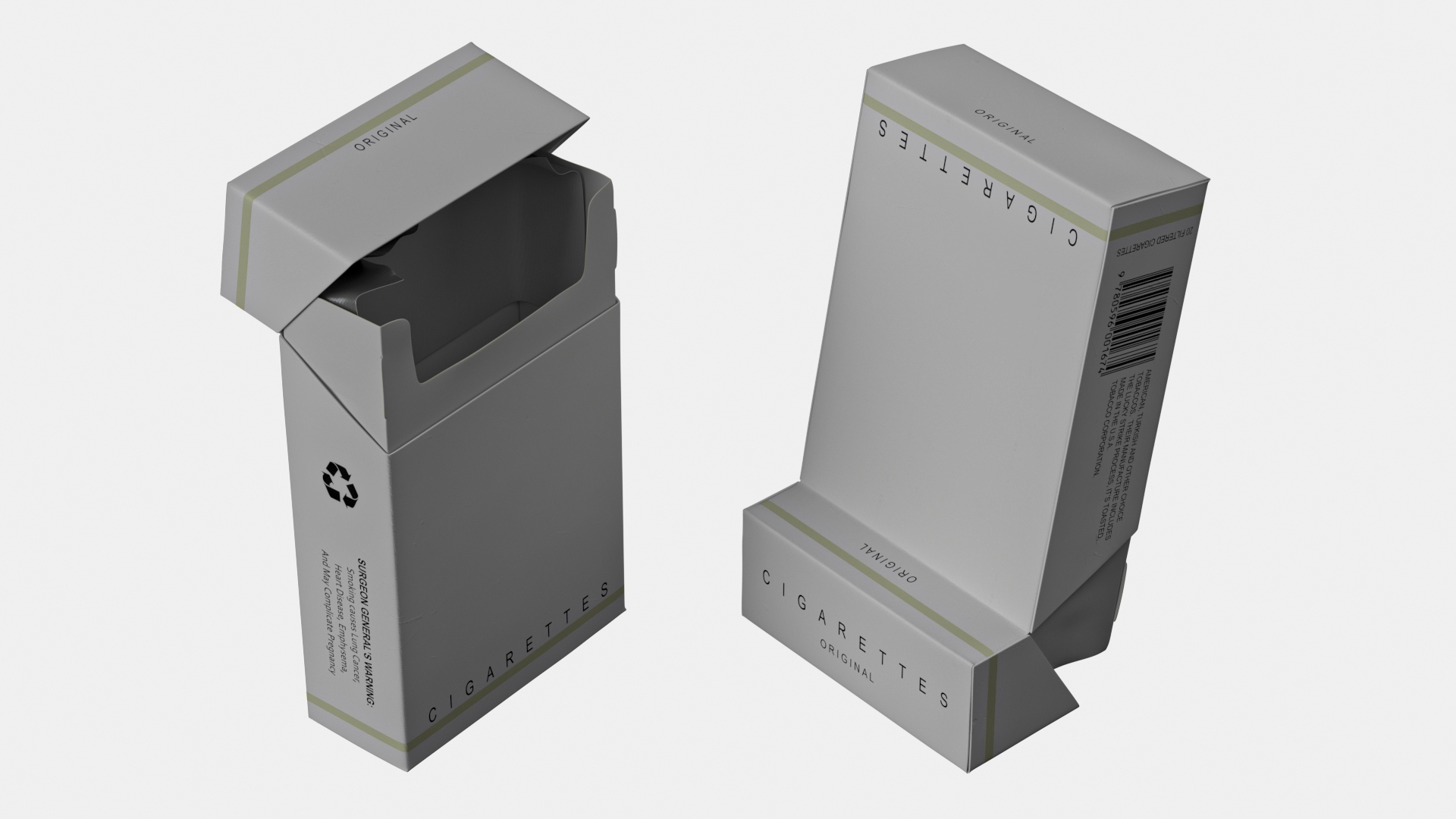 Empty Cigarette Box 3D model