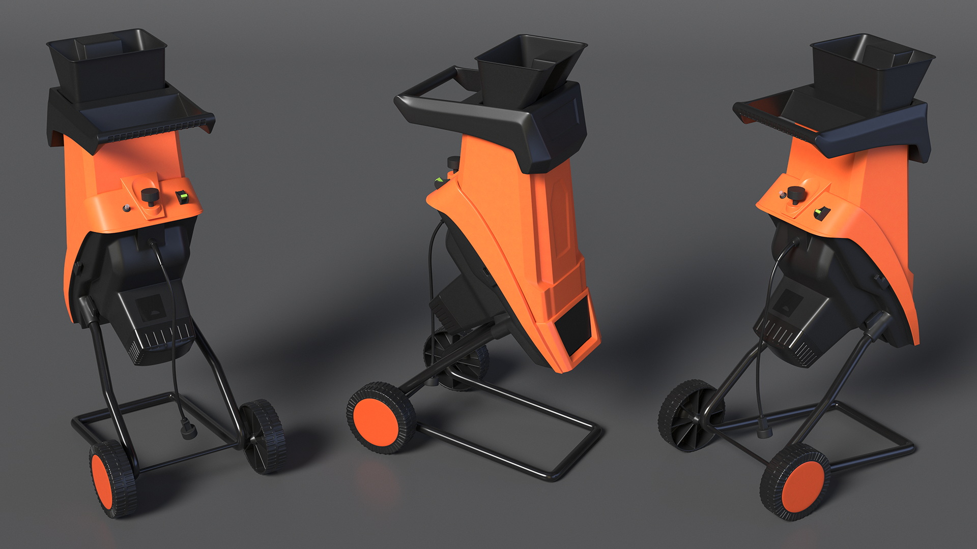 3D Compact Electric Wood Chipper Orange