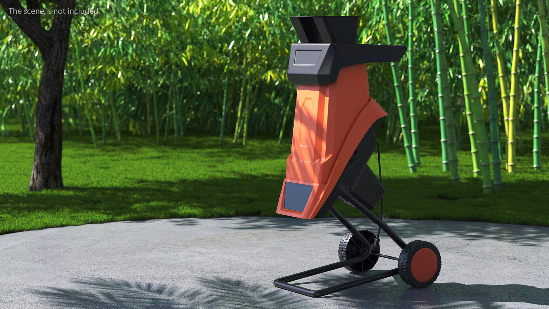 3D Compact Electric Wood Chipper Orange