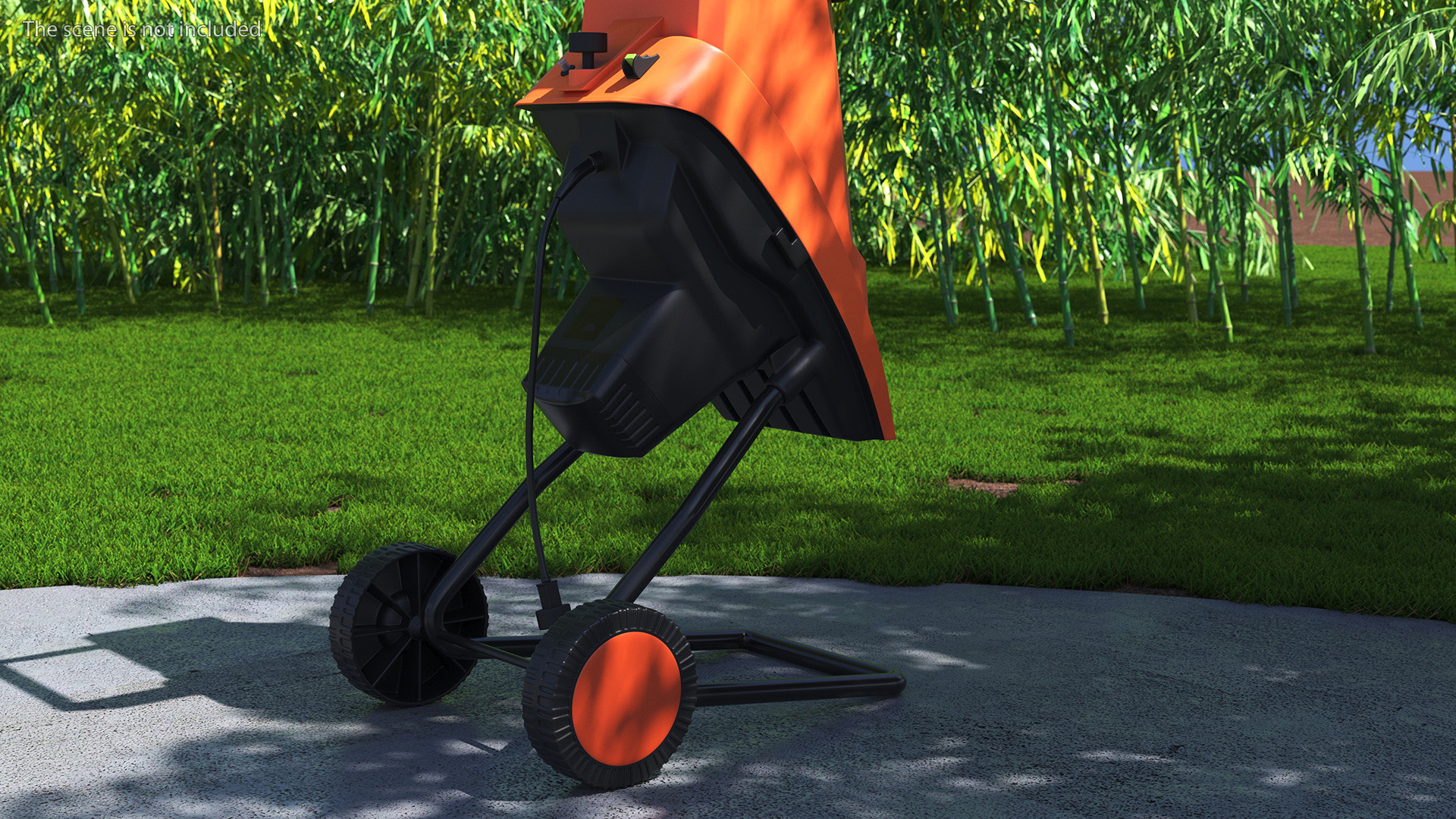 3D Compact Electric Wood Chipper Orange