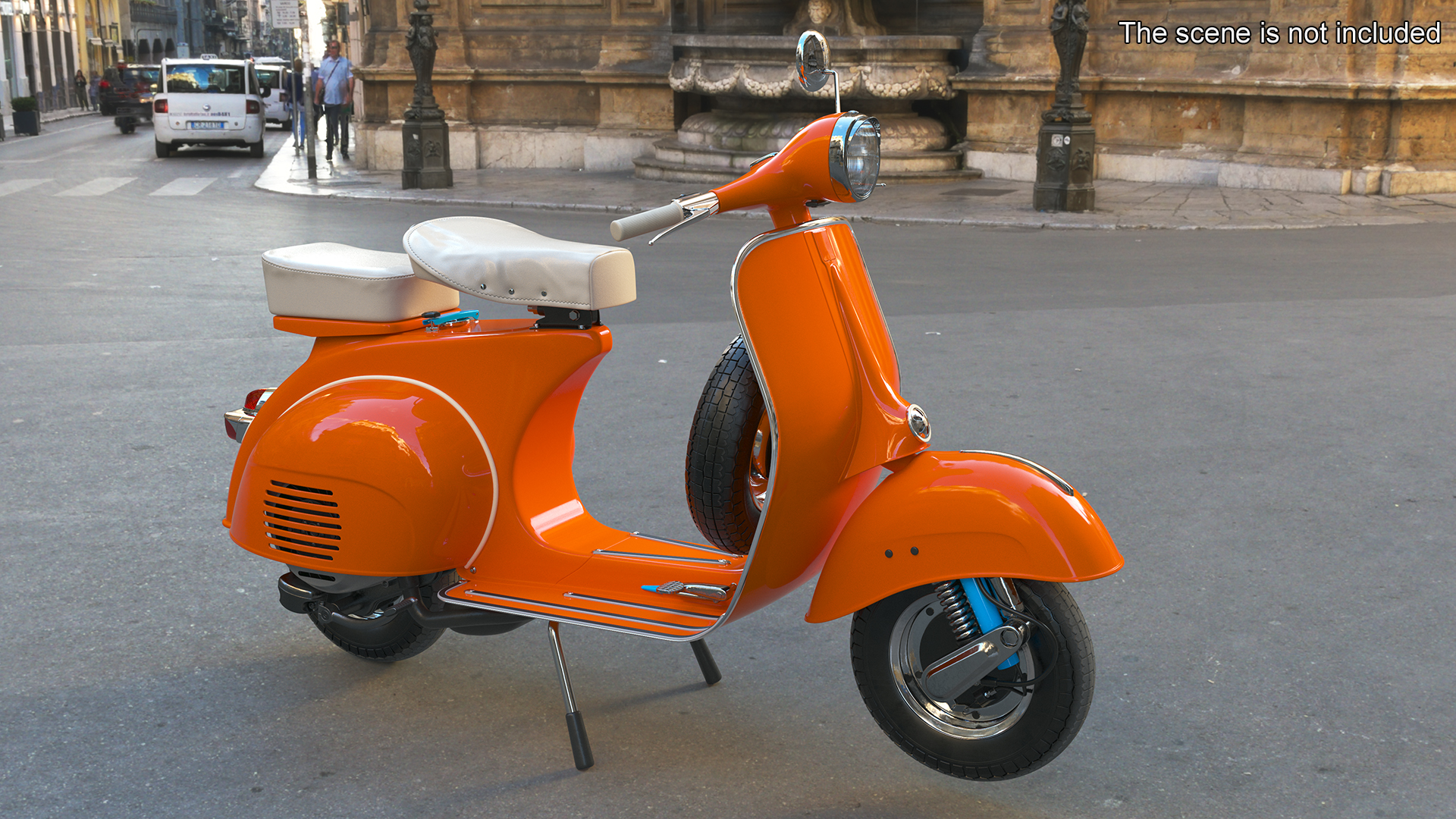 Vintage Scooter Orange 3D
