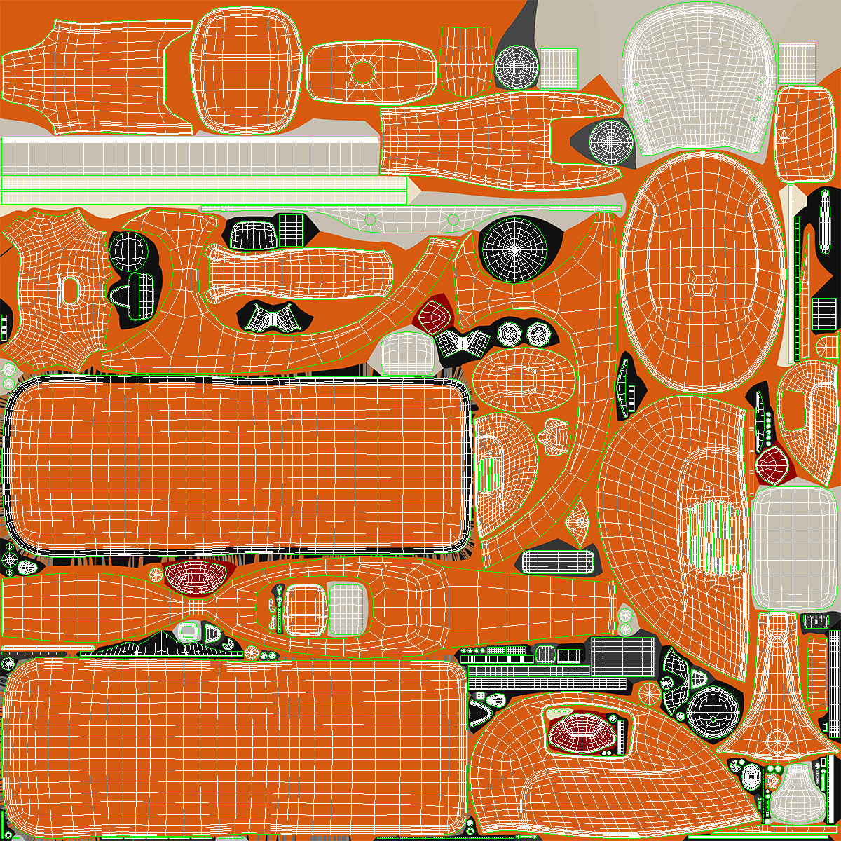 Vintage Scooter Orange 3D