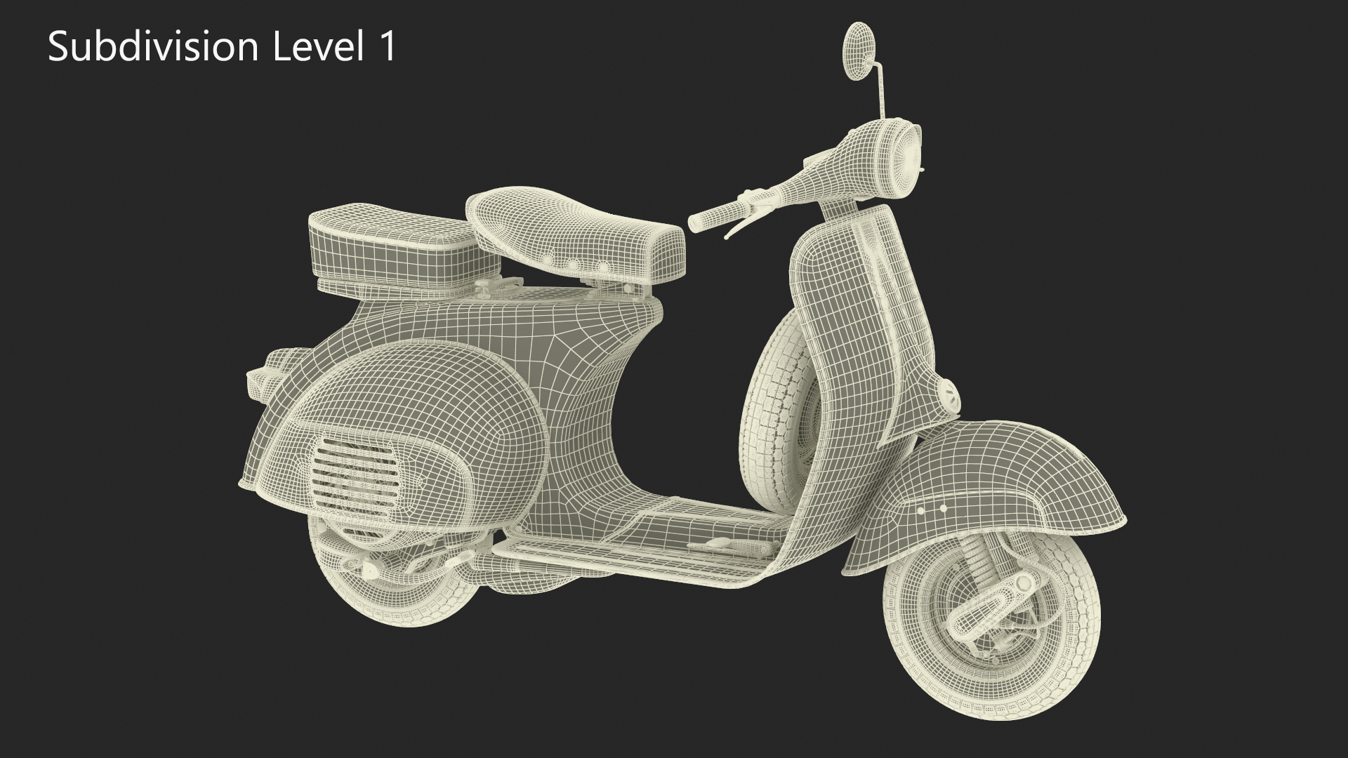 Vintage Scooter Orange 3D