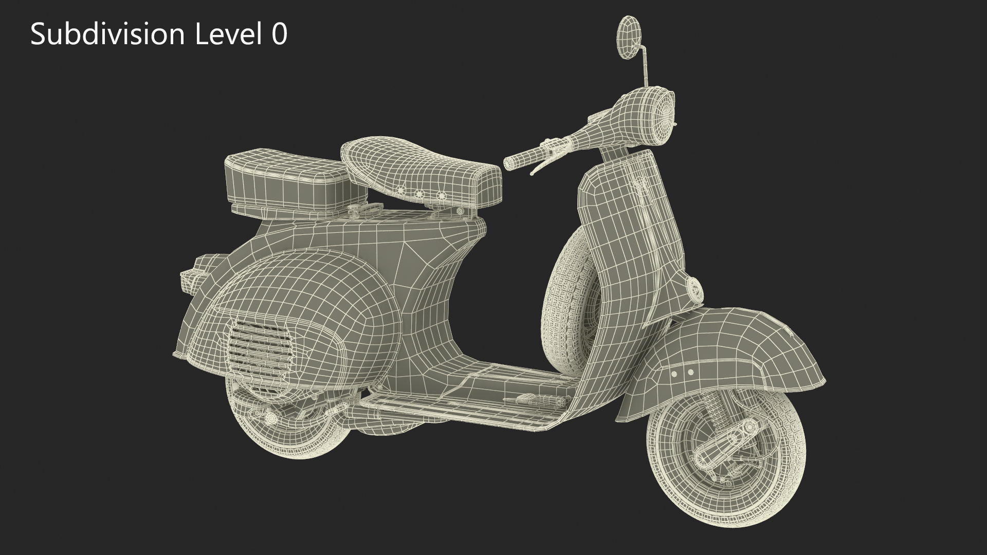 Vintage Scooter Orange 3D