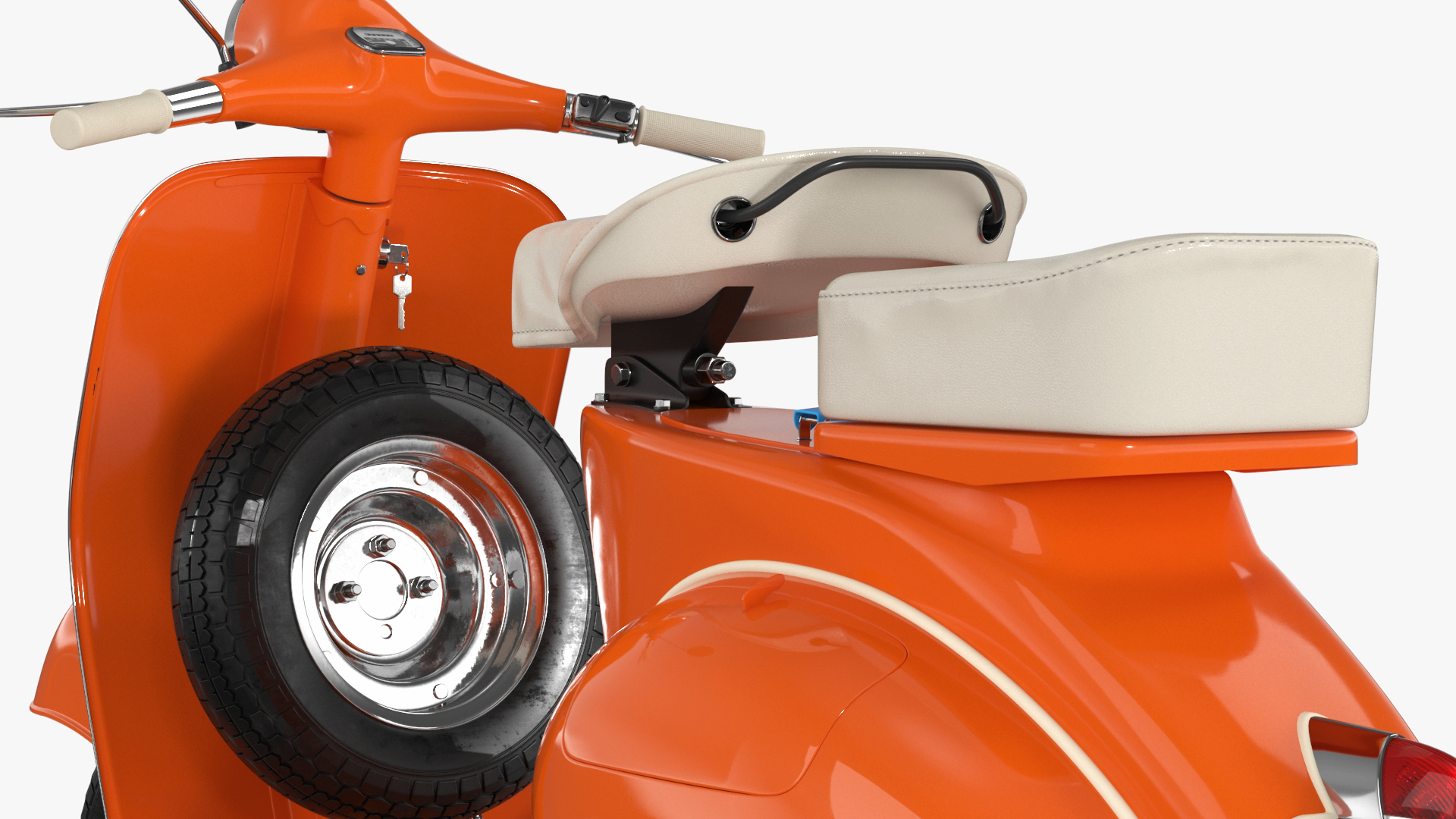 Vintage Scooter Orange 3D