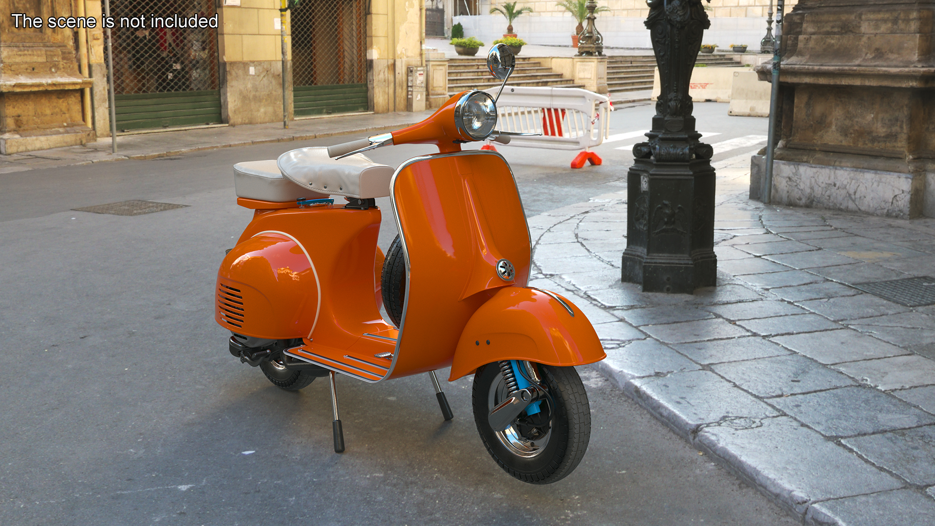 Vintage Scooter Orange 3D