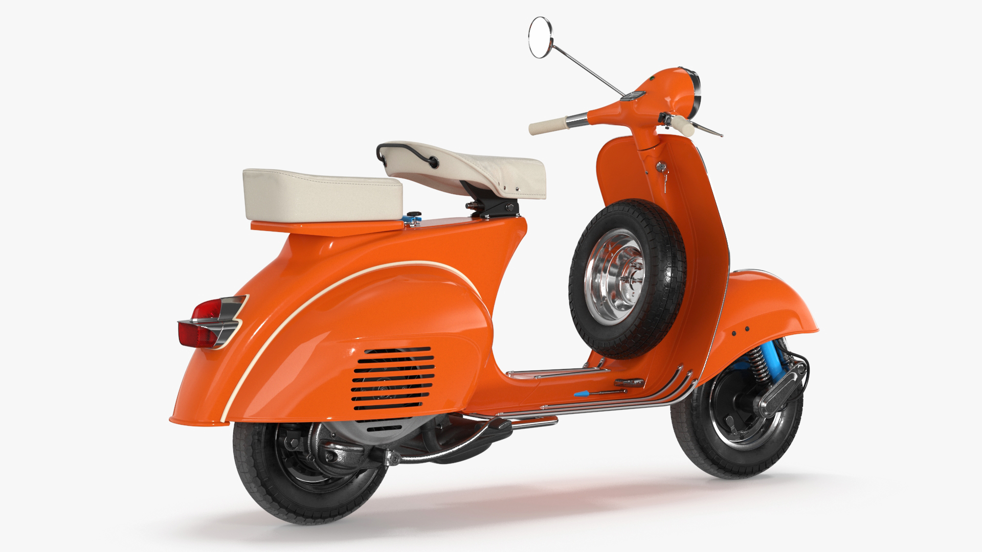 Vintage Scooter Orange 3D