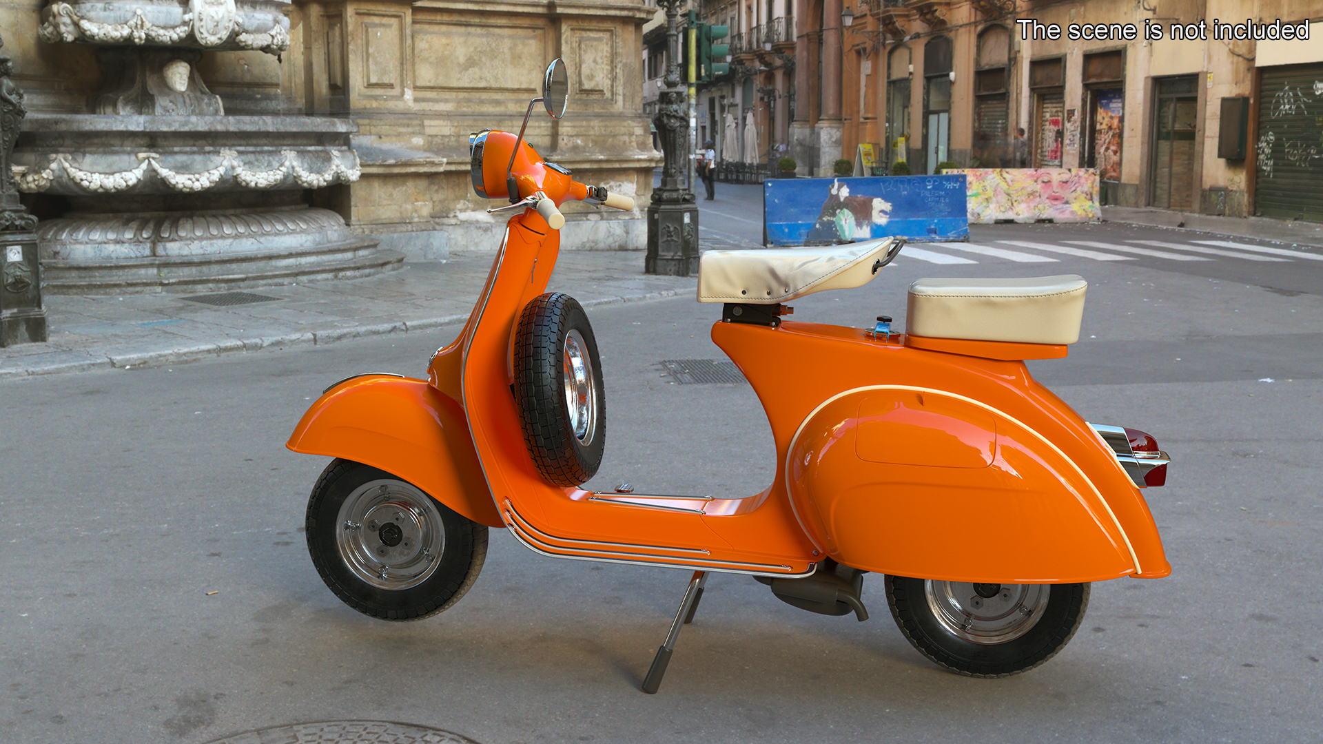 Vintage Scooter Orange 3D