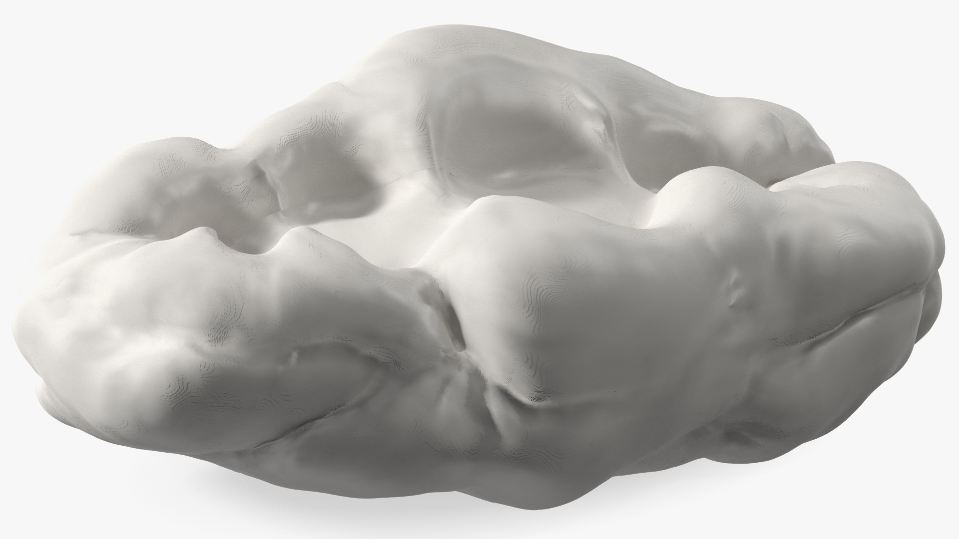 3D model White Chewed Bubble Gum with Teeth Marks
