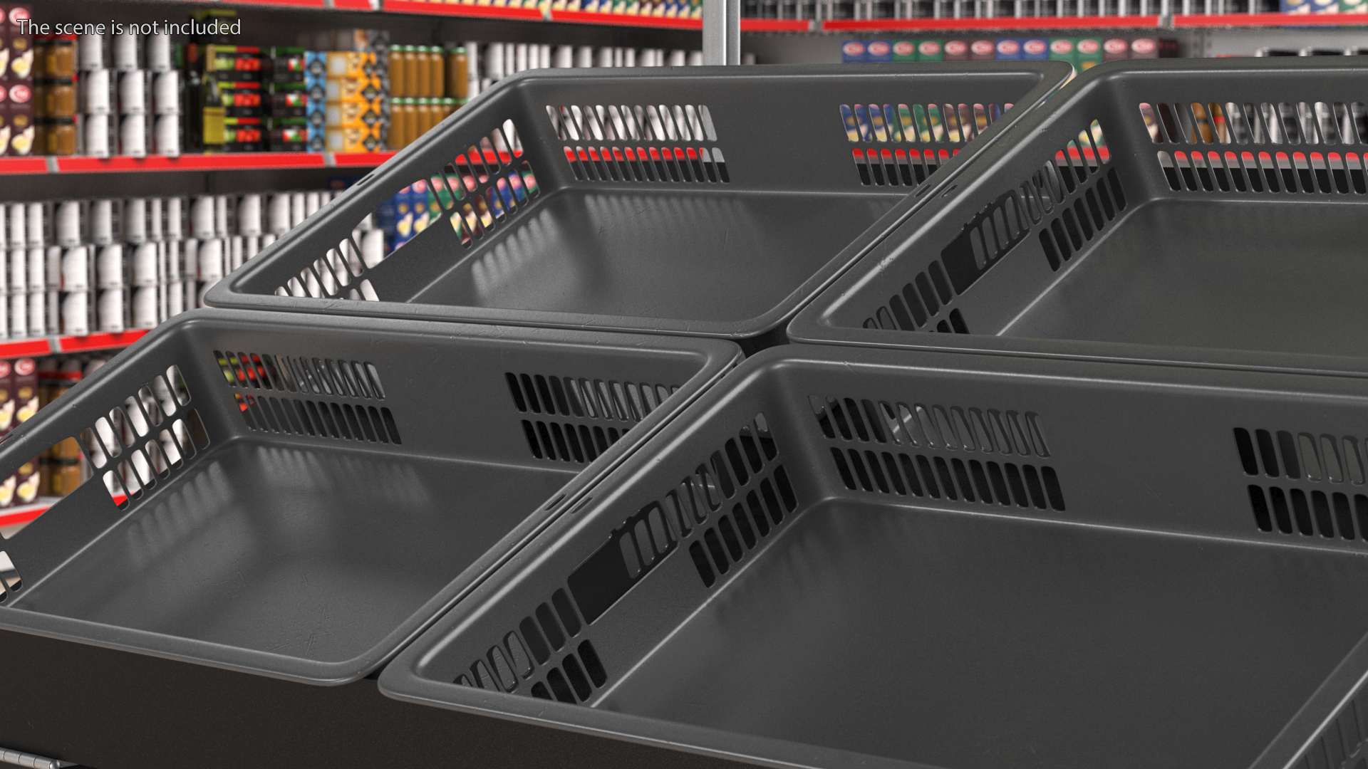 3D model Plastic Basket Black