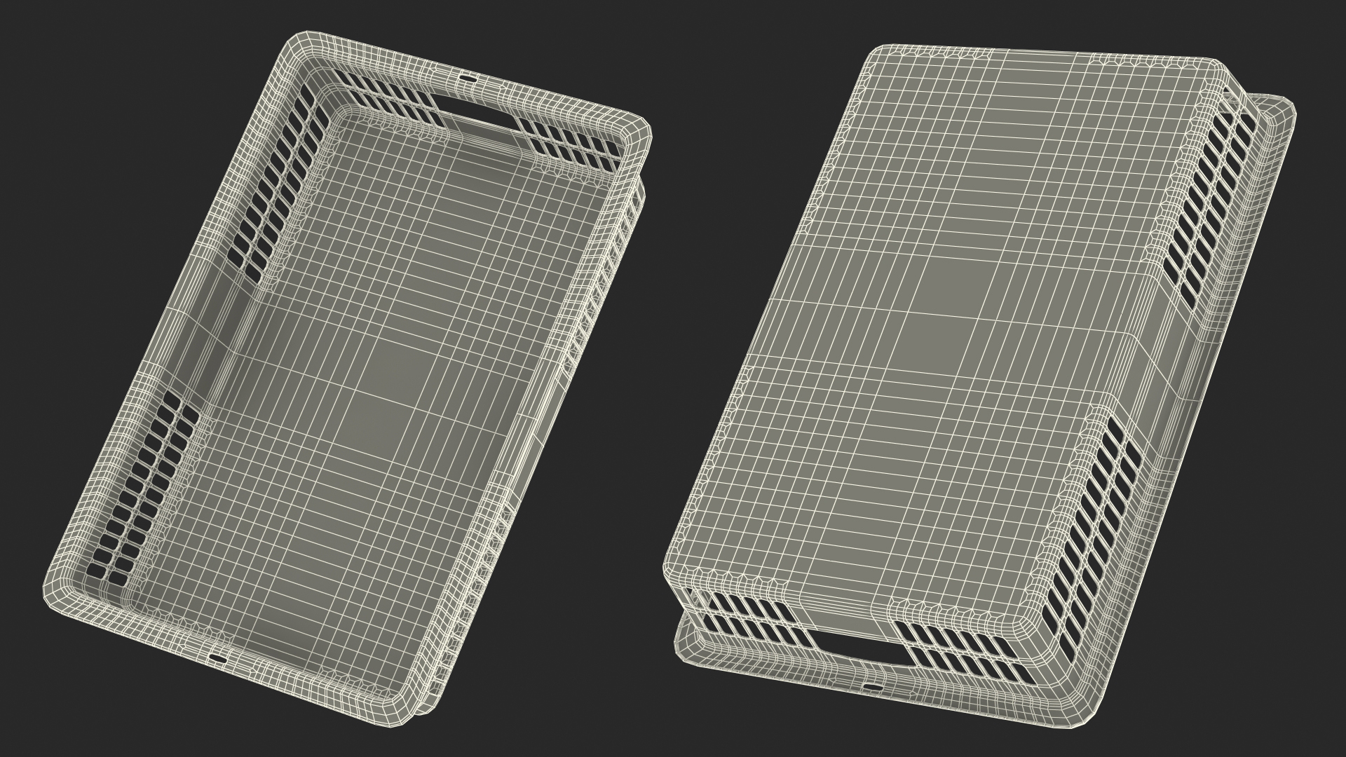 3D model Plastic Basket Black