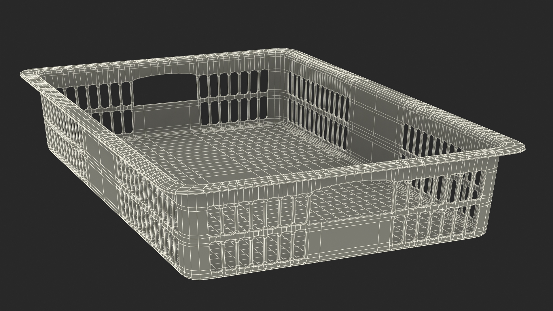 3D model Plastic Basket Black