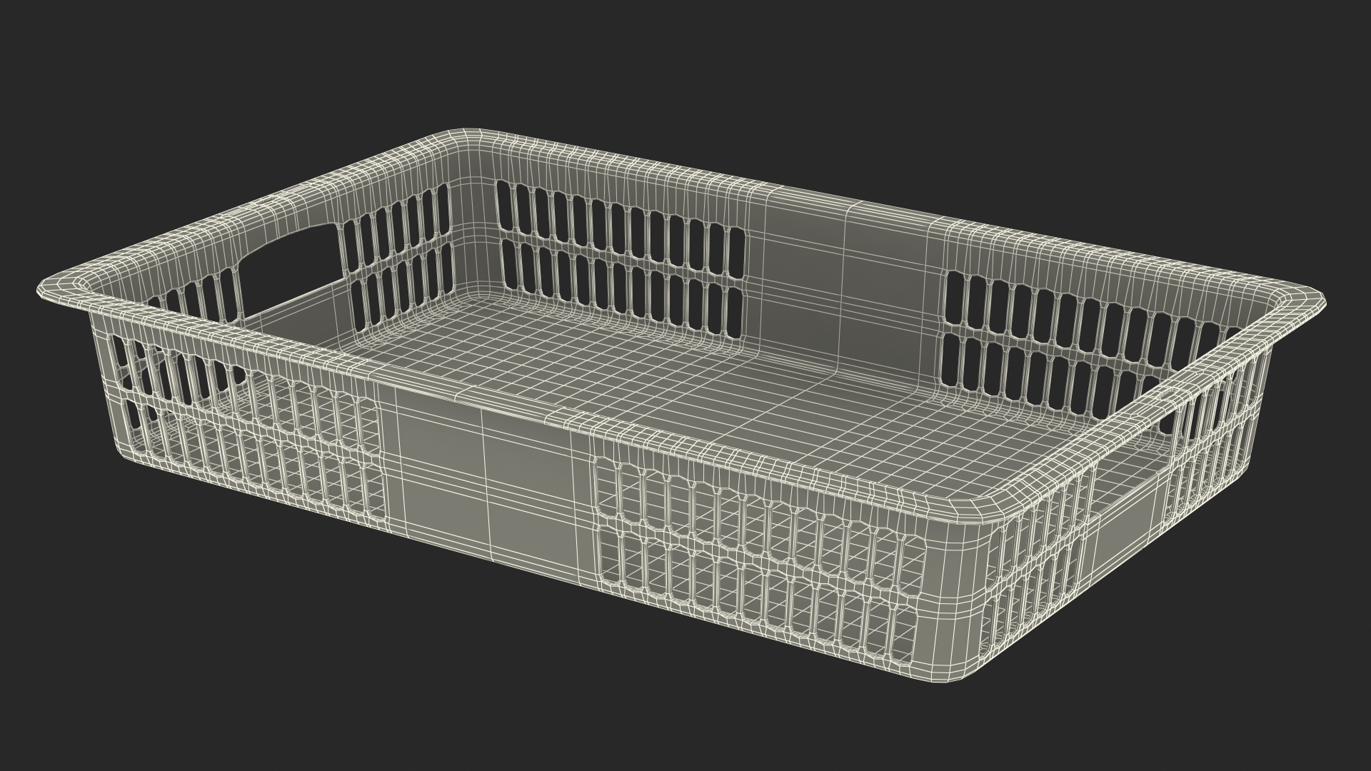 3D model Plastic Basket Black