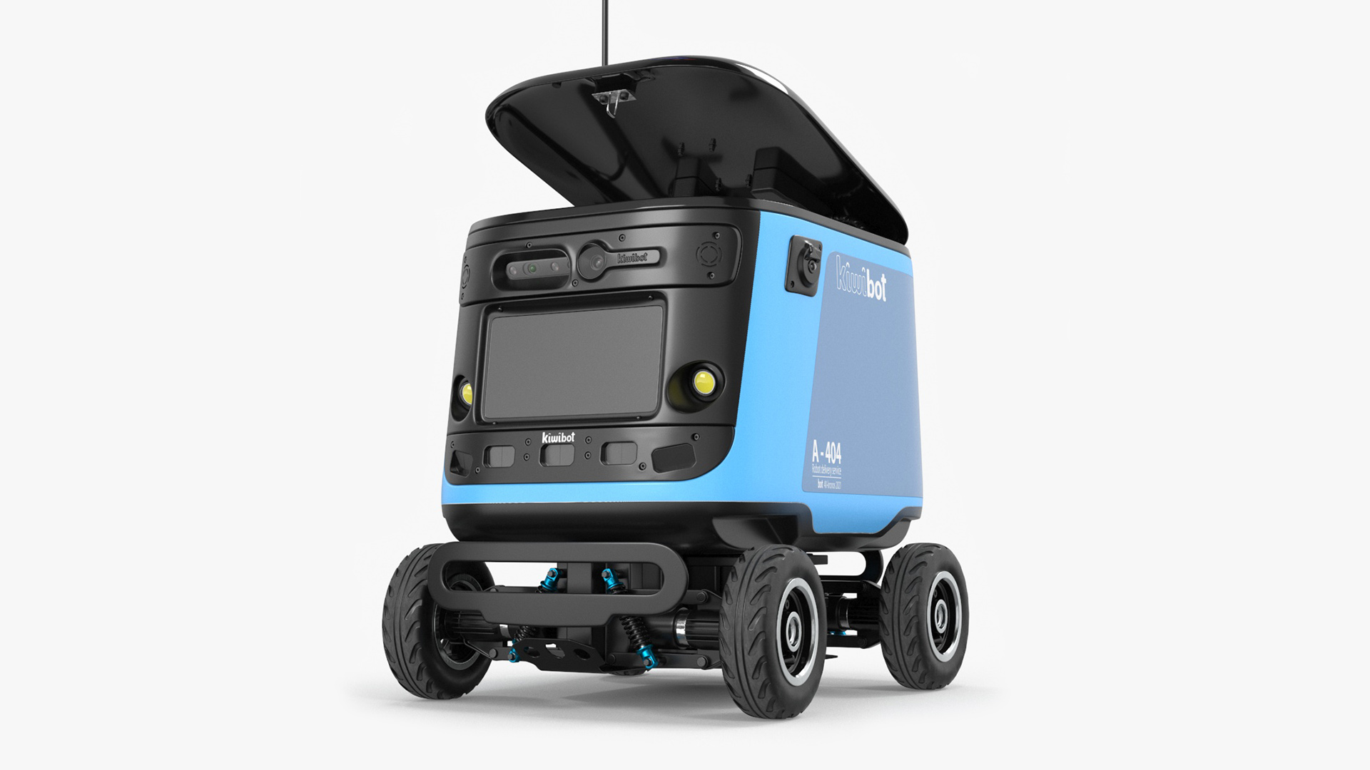 3D Kiwibot Delivery Robot Cyan in Sleep Rigged model