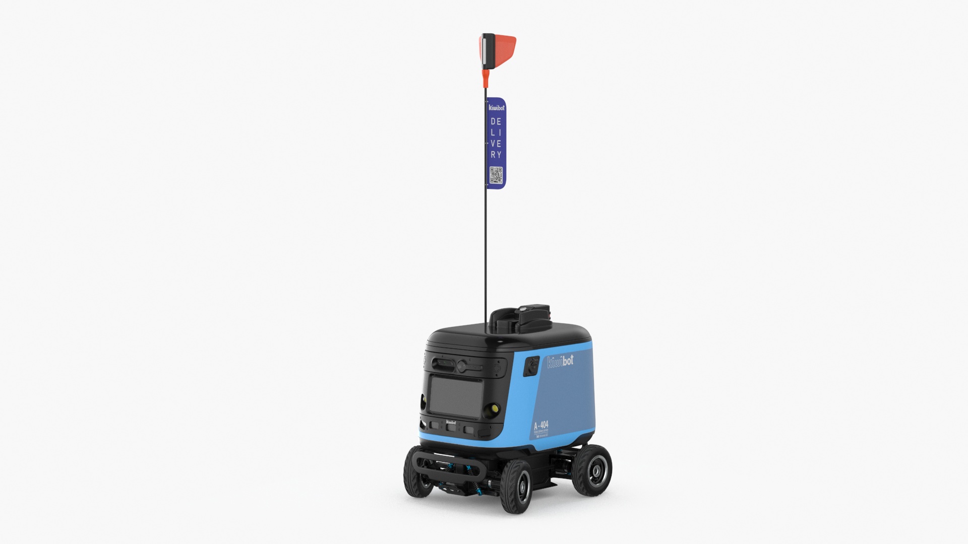 3D Kiwibot Delivery Robot Cyan in Sleep Rigged model