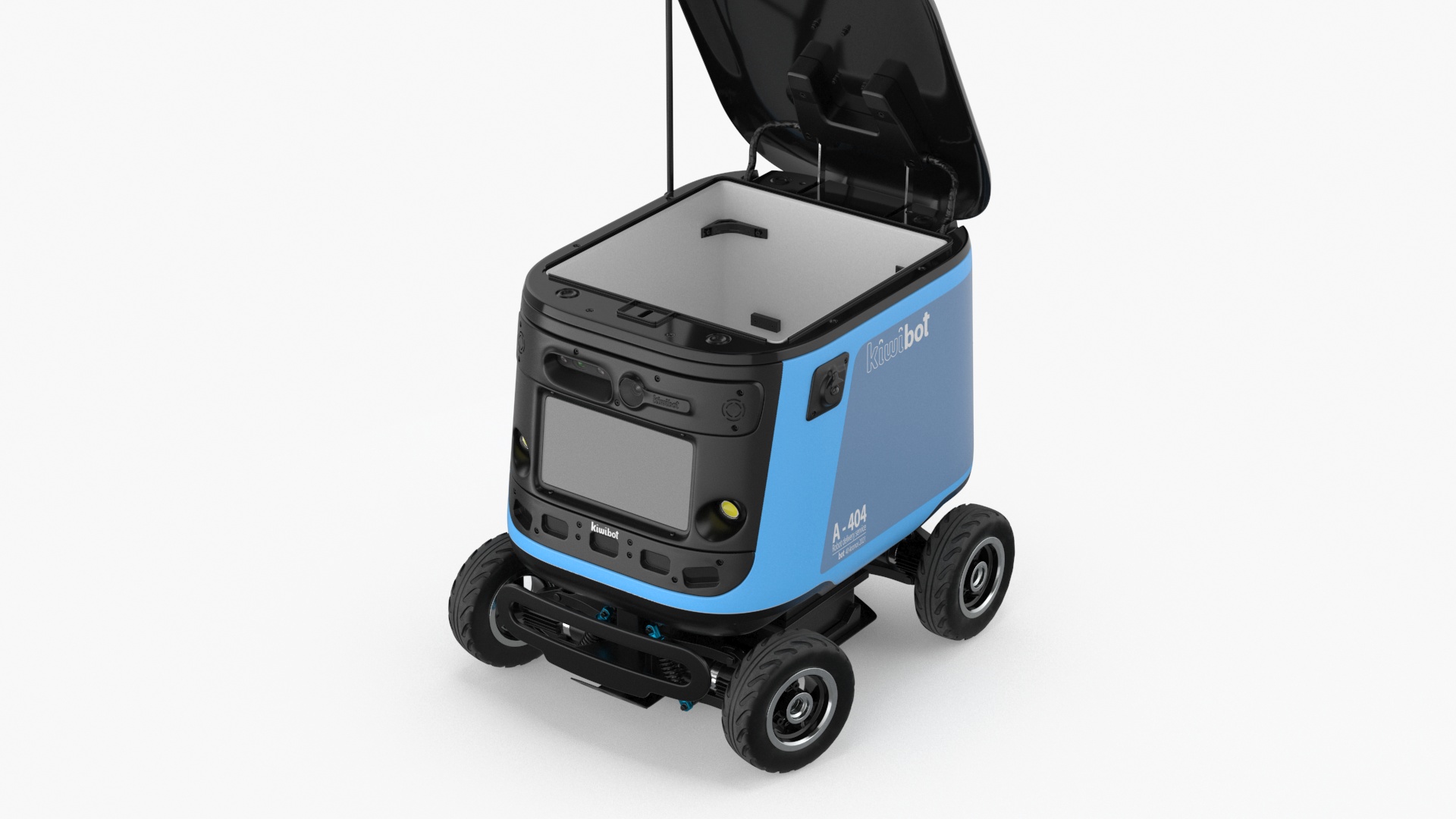 3D Kiwibot Delivery Robot Cyan in Sleep Rigged model