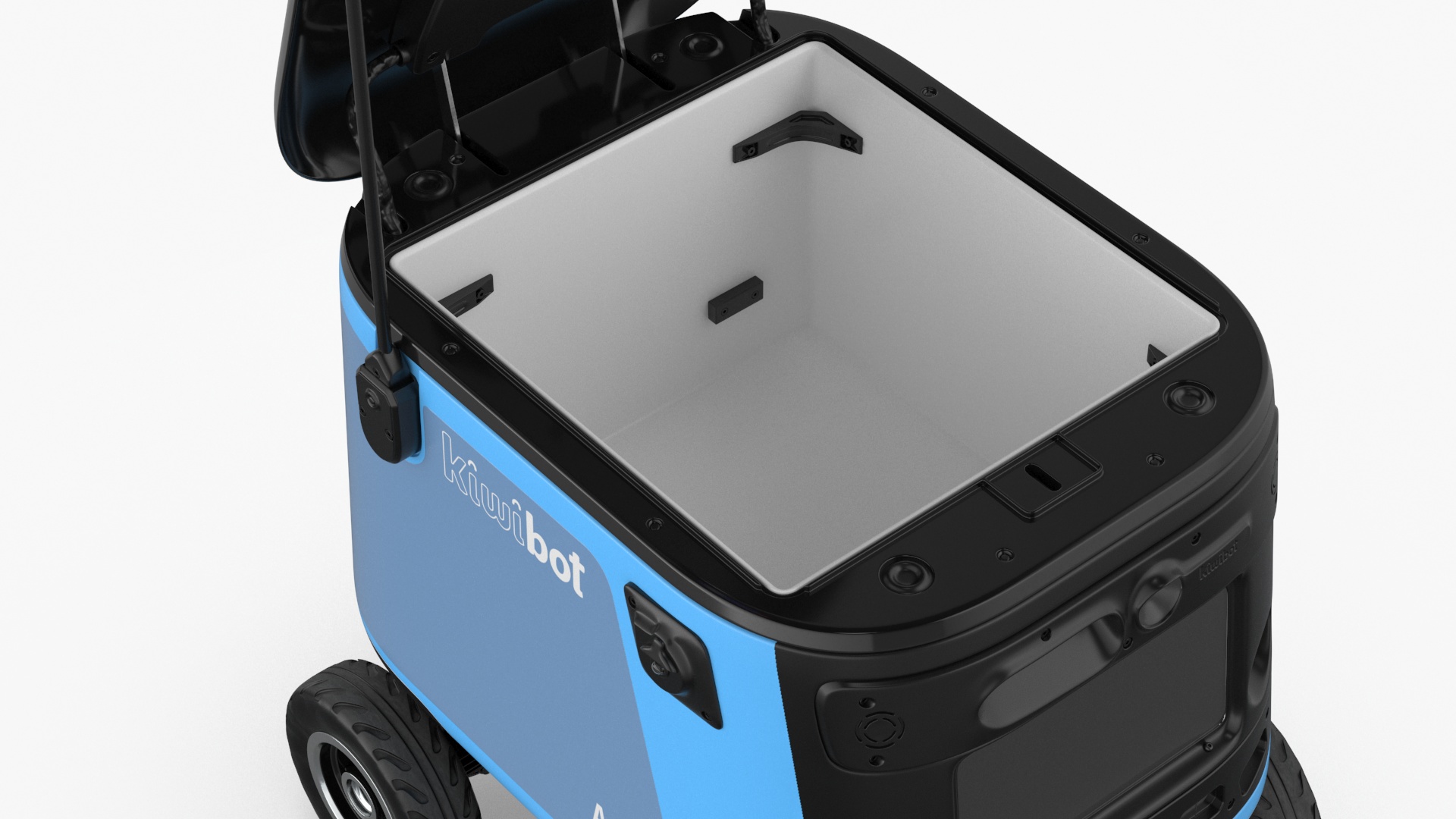 3D Kiwibot Delivery Robot Cyan in Sleep Rigged model
