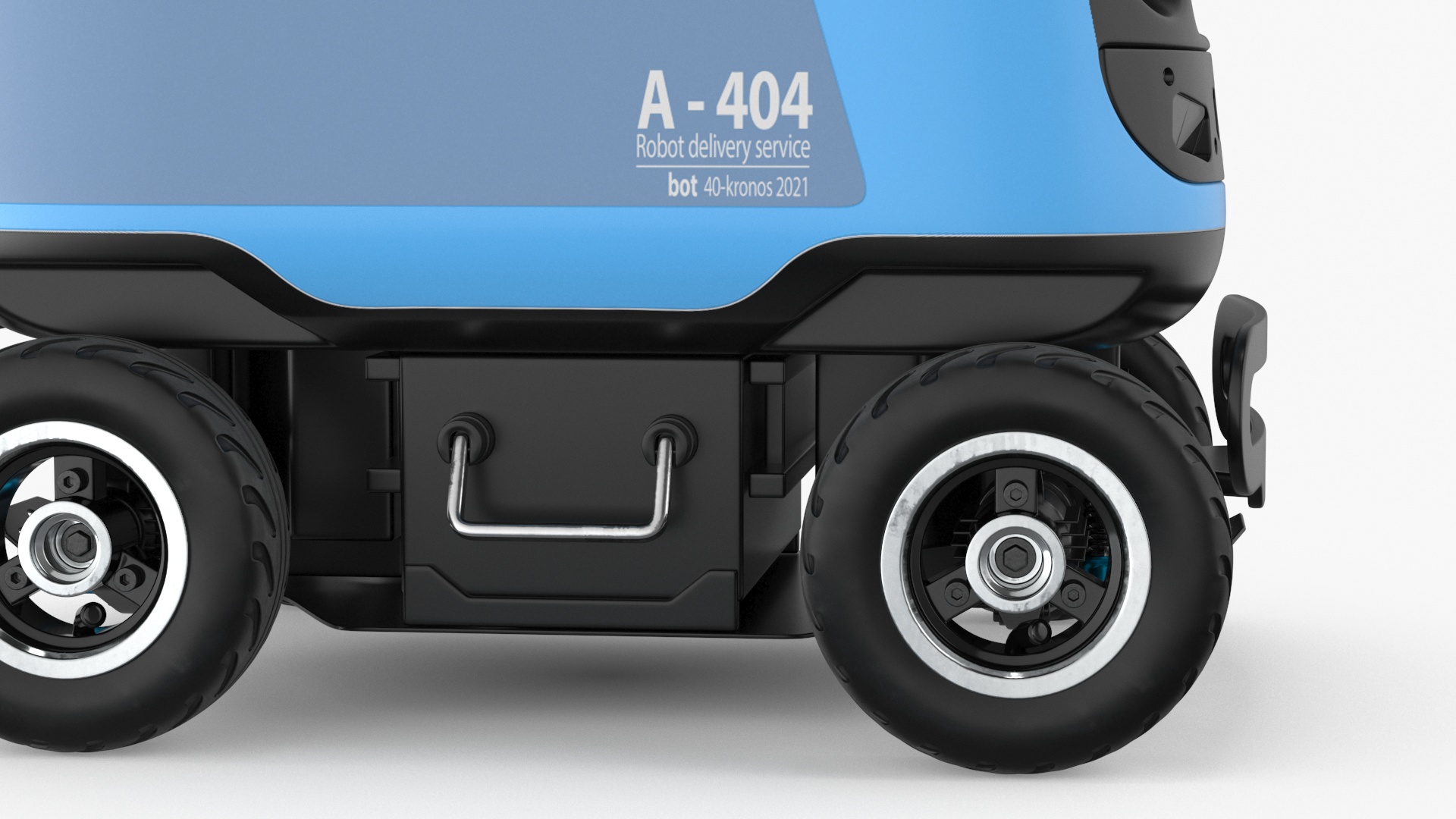 3D Kiwibot Delivery Robot Cyan in Sleep Rigged model