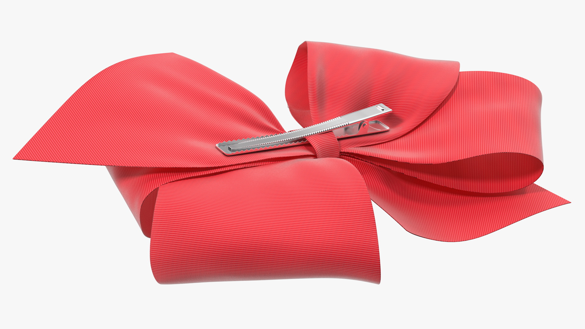 Large Hair Bow with Alligator Clip 3D model