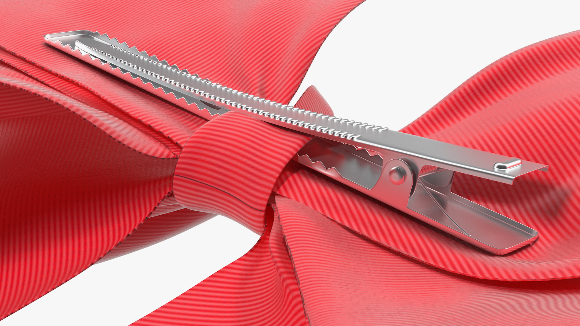 Large Hair Bow with Alligator Clip 3D model