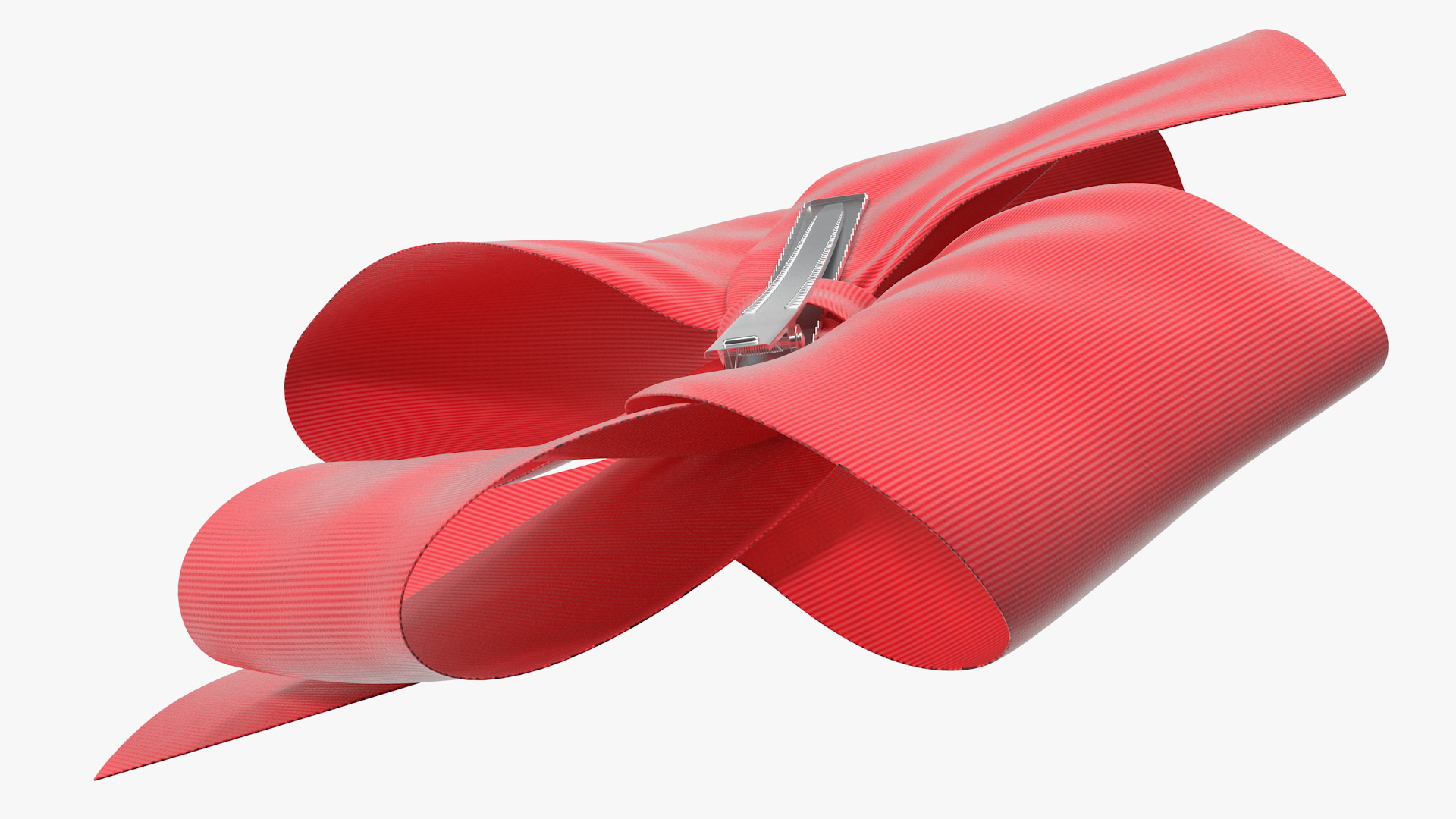 Large Hair Bow with Alligator Clip 3D model