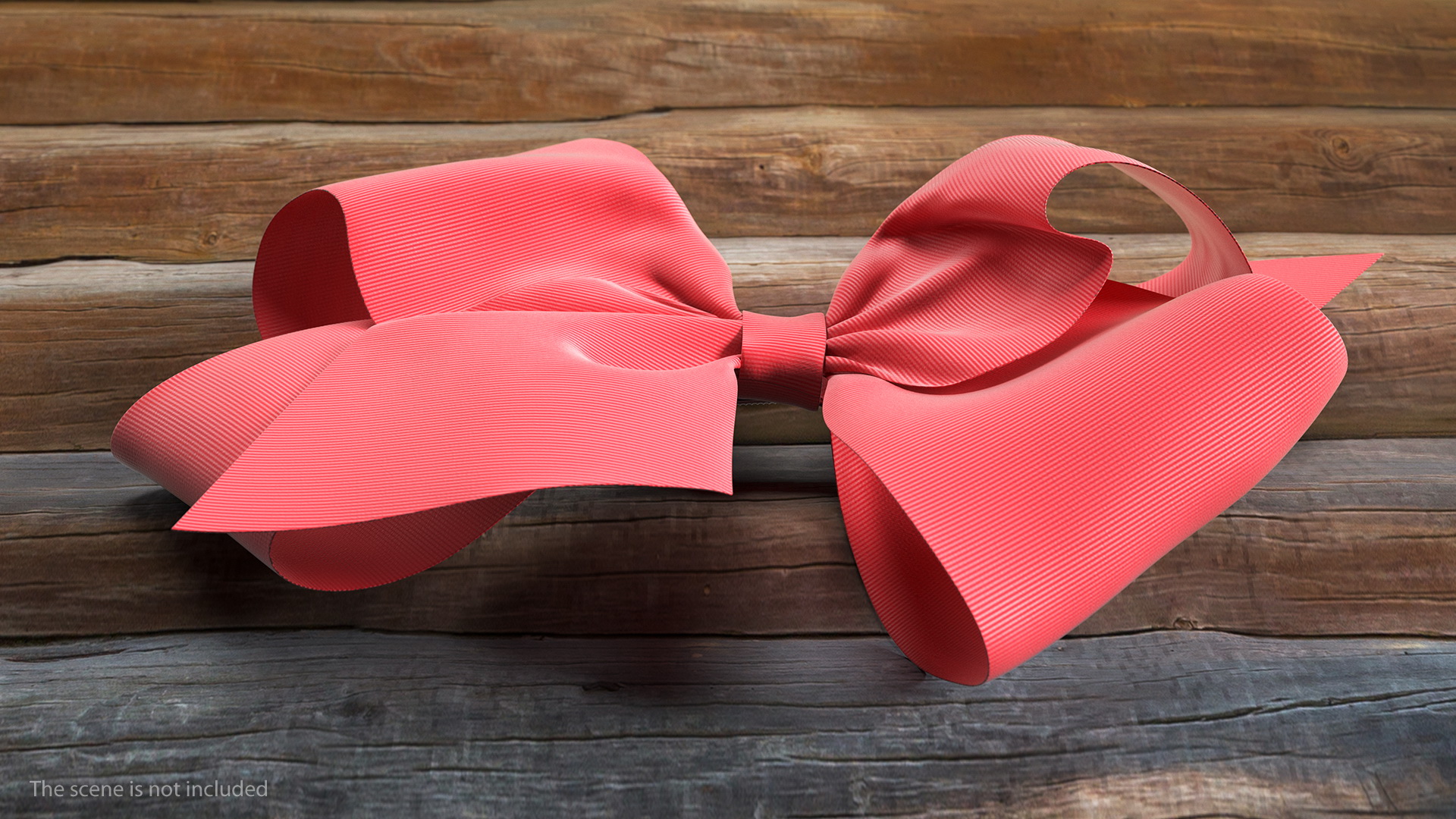 Large Hair Bow with Alligator Clip 3D model
