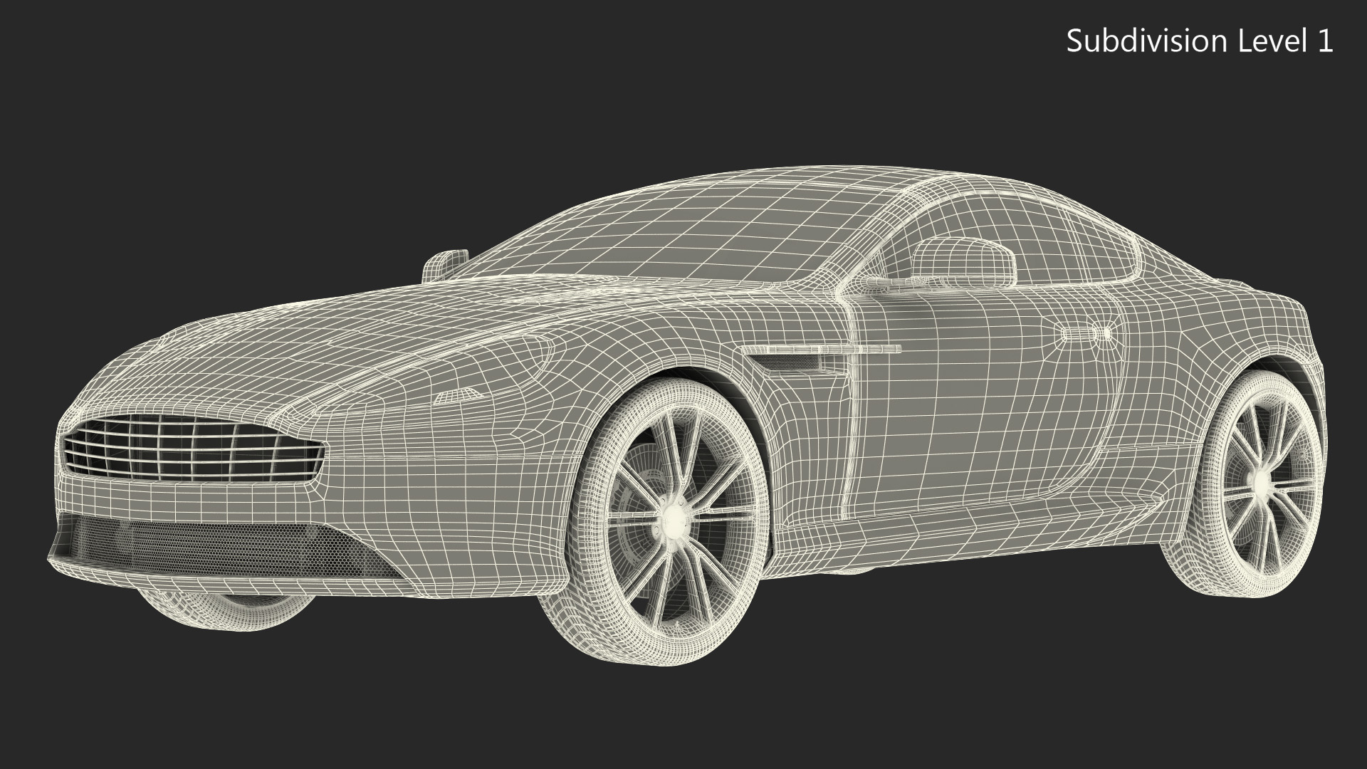 Luxury Sport Car Simple Interior 3D