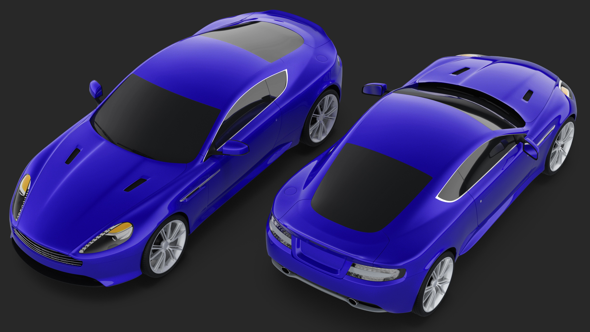 Luxury Sport Car Simple Interior 3D