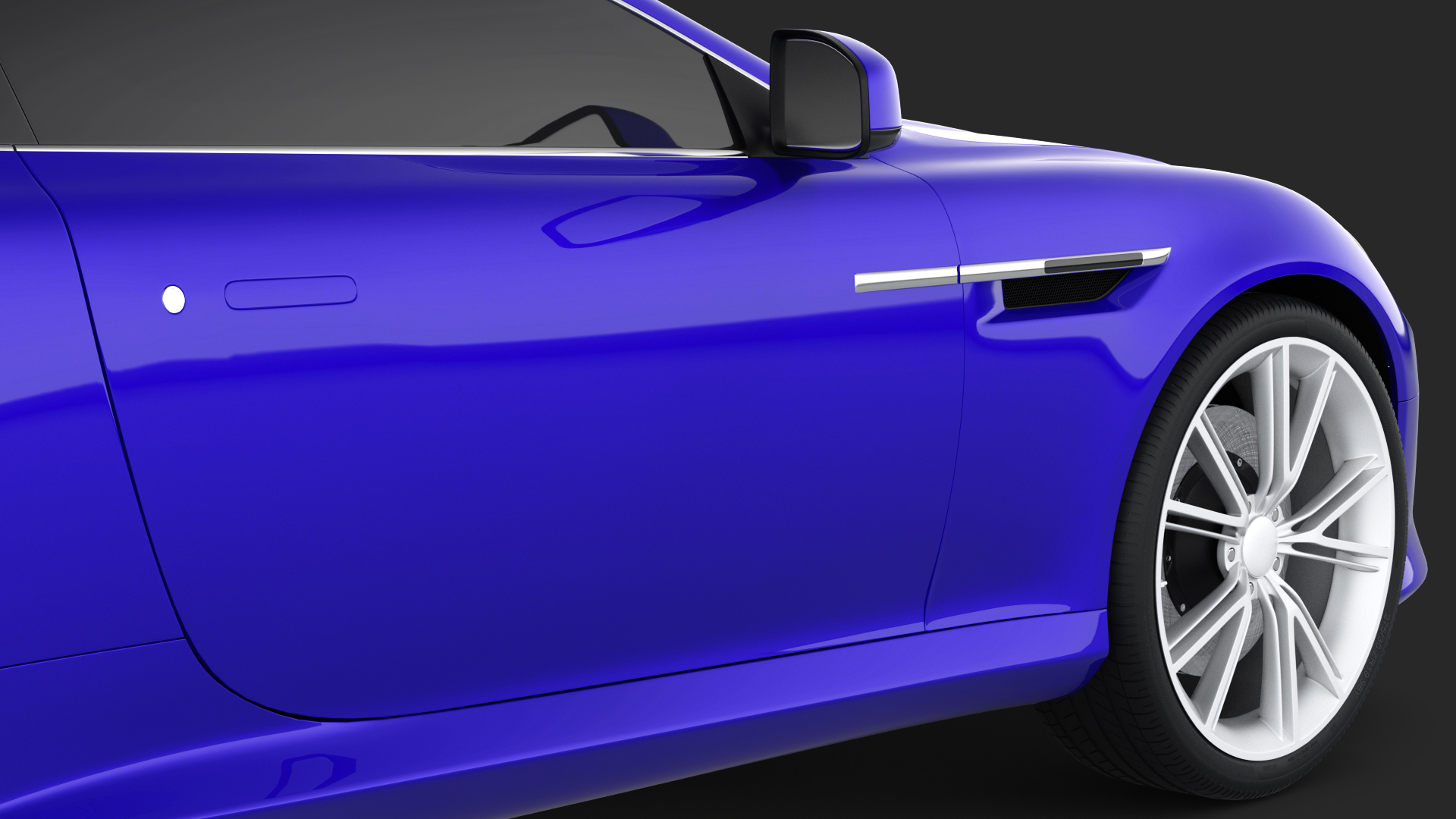 Luxury Sport Car Simple Interior 3D