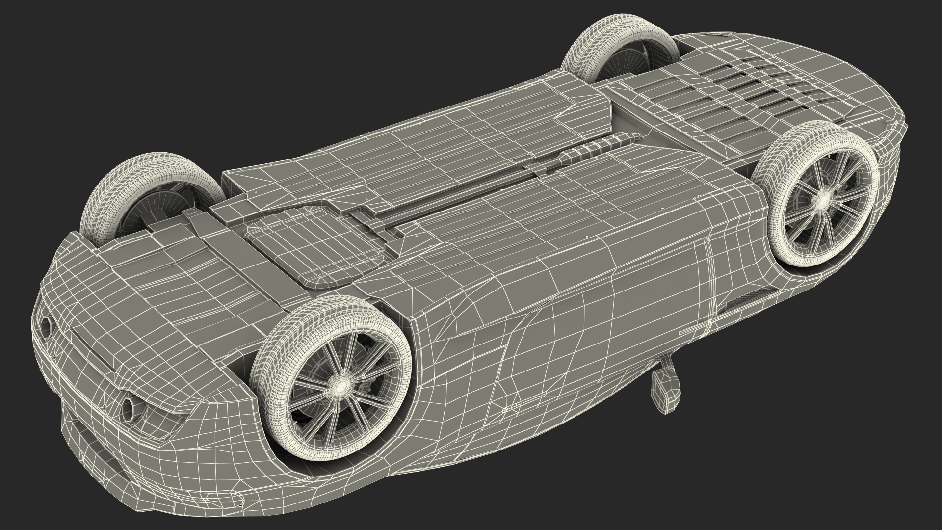 Luxury Sport Car Simple Interior 3D