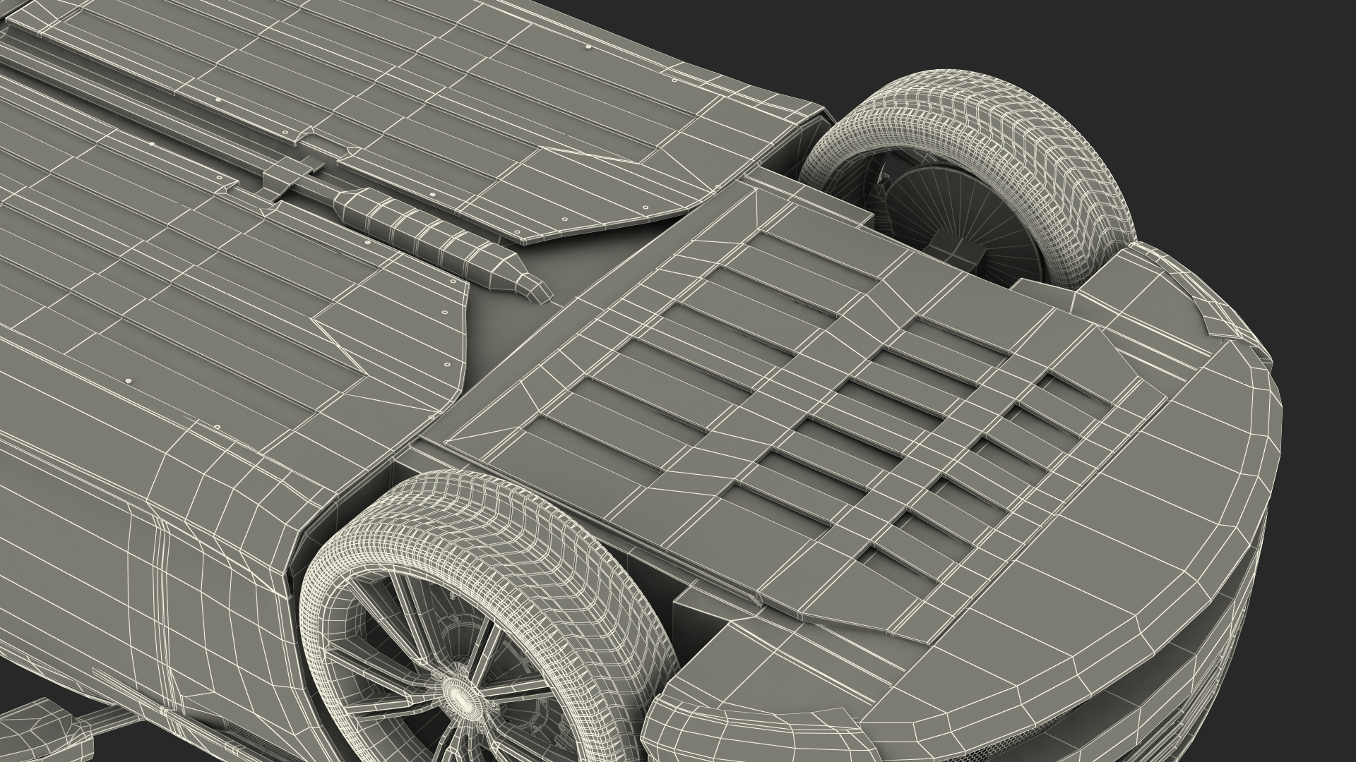 Luxury Sport Car Simple Interior 3D