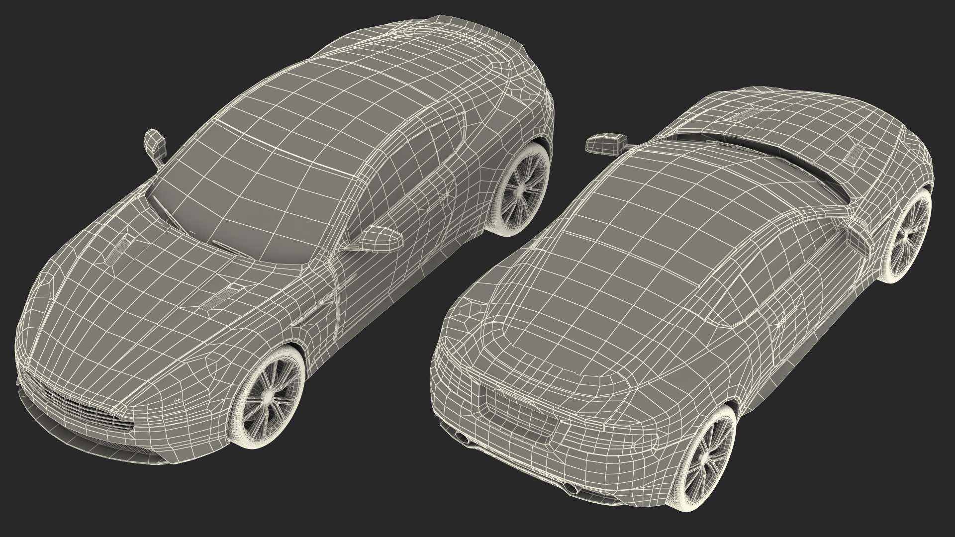 Luxury Sport Car Simple Interior 3D