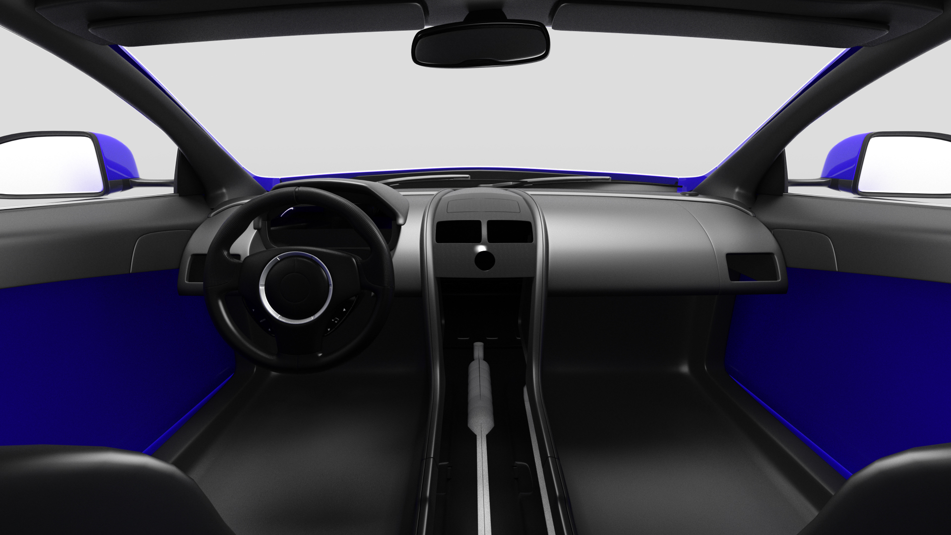 Luxury Sport Car Simple Interior 3D