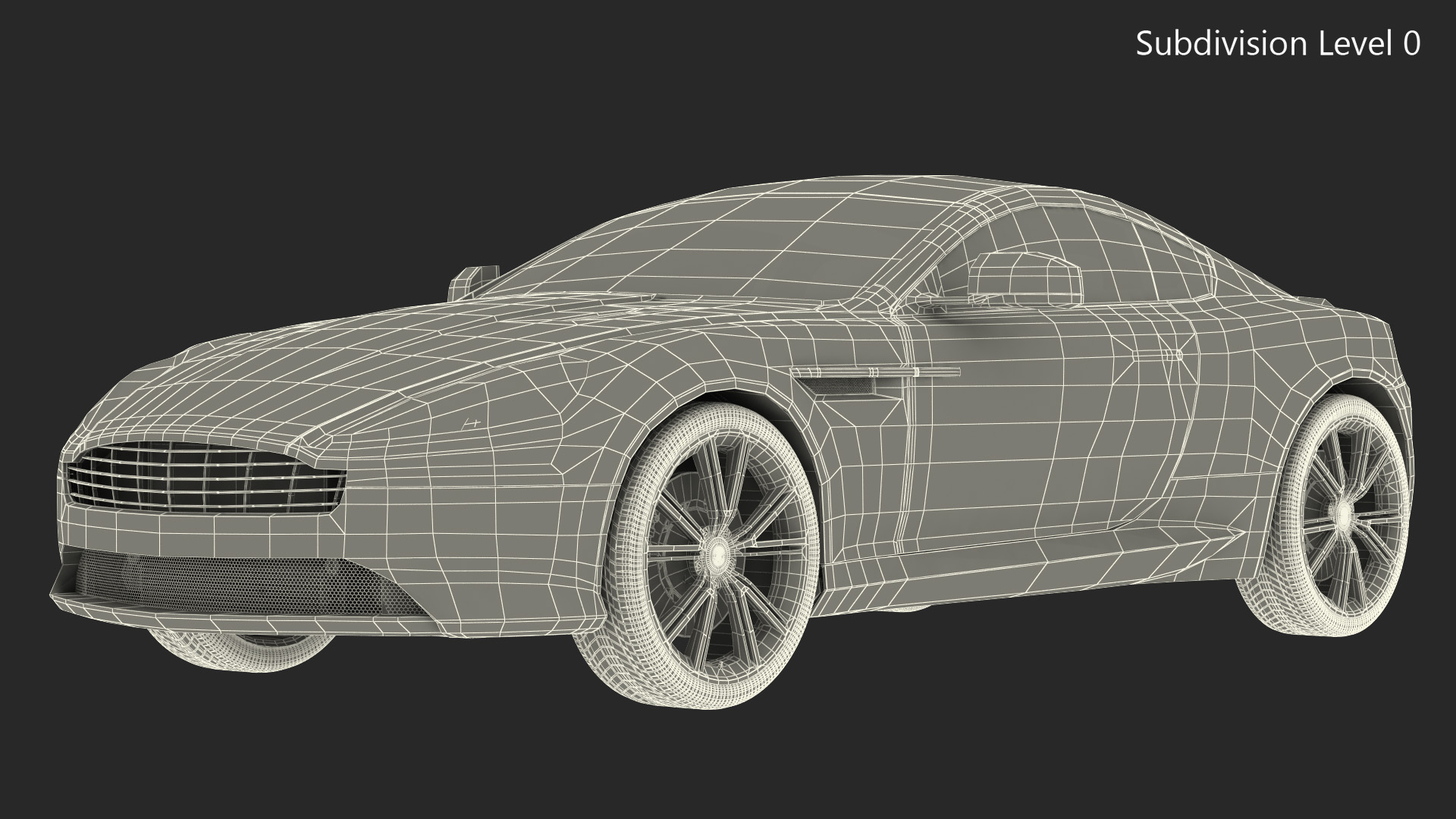 Luxury Sport Car Simple Interior 3D