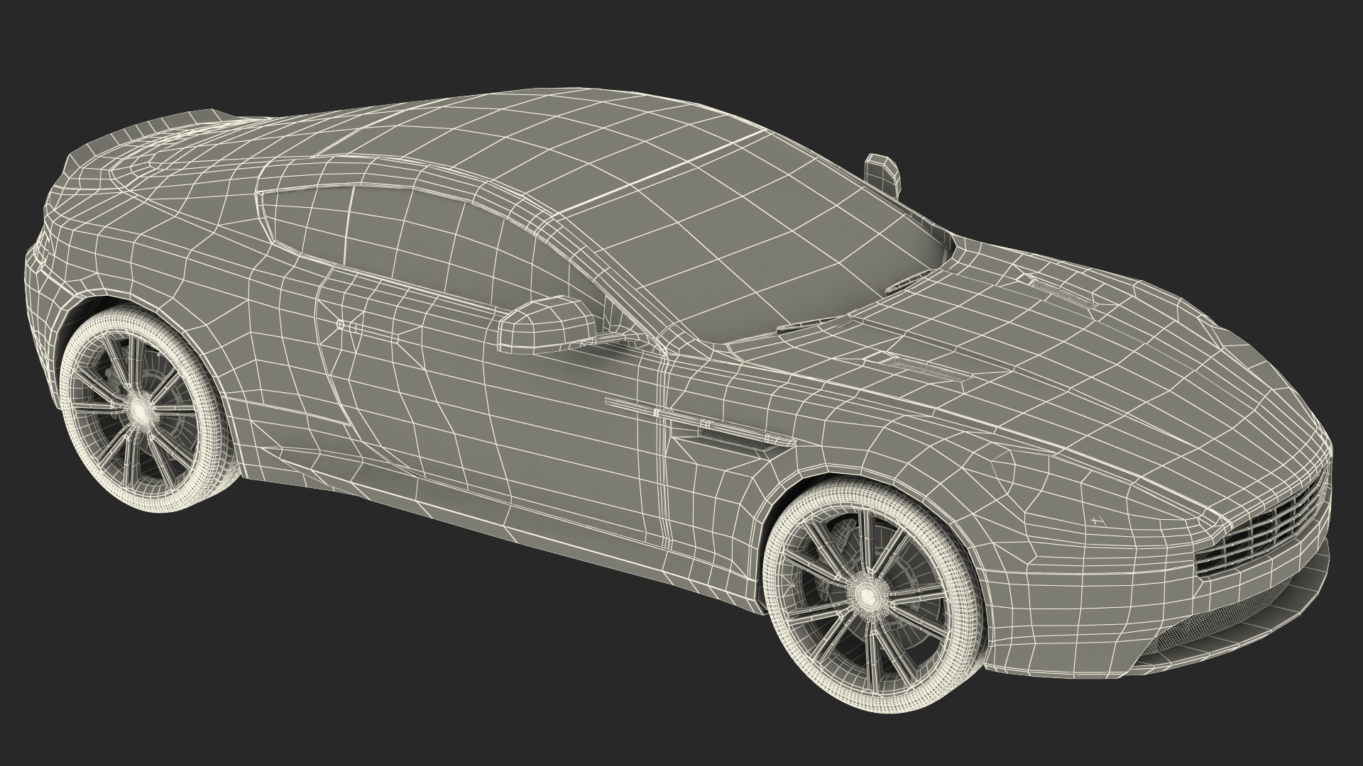 Luxury Sport Car Simple Interior 3D
