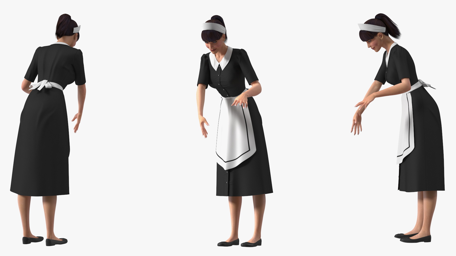 Housekeeper with Trouser Press and Clothes Rack 3D