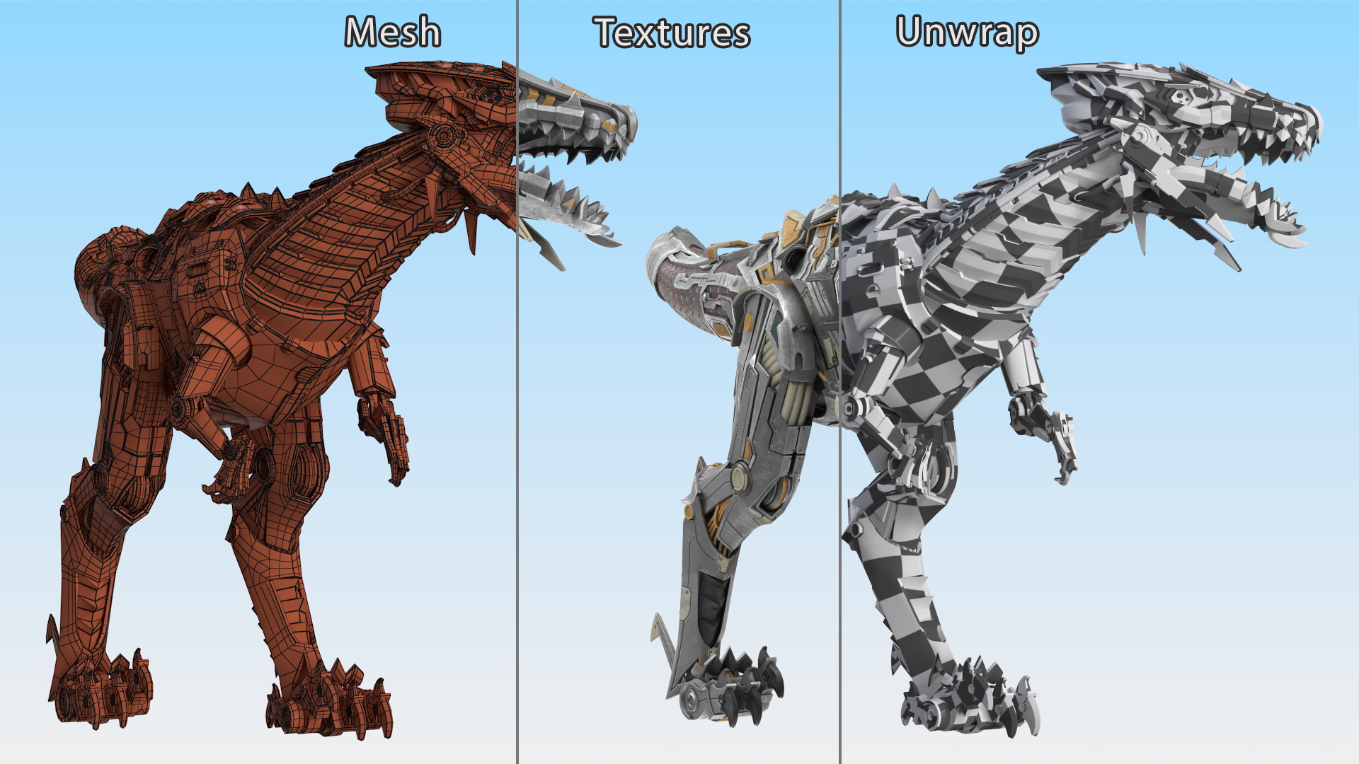 T-Rex Robot Walking Pose 3D model