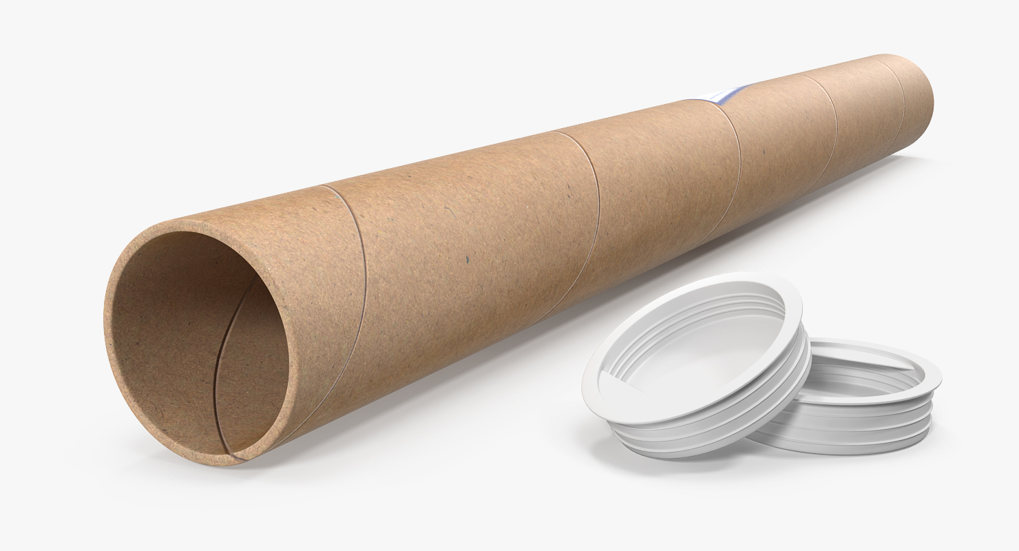 3D Cardboard Postal Tube