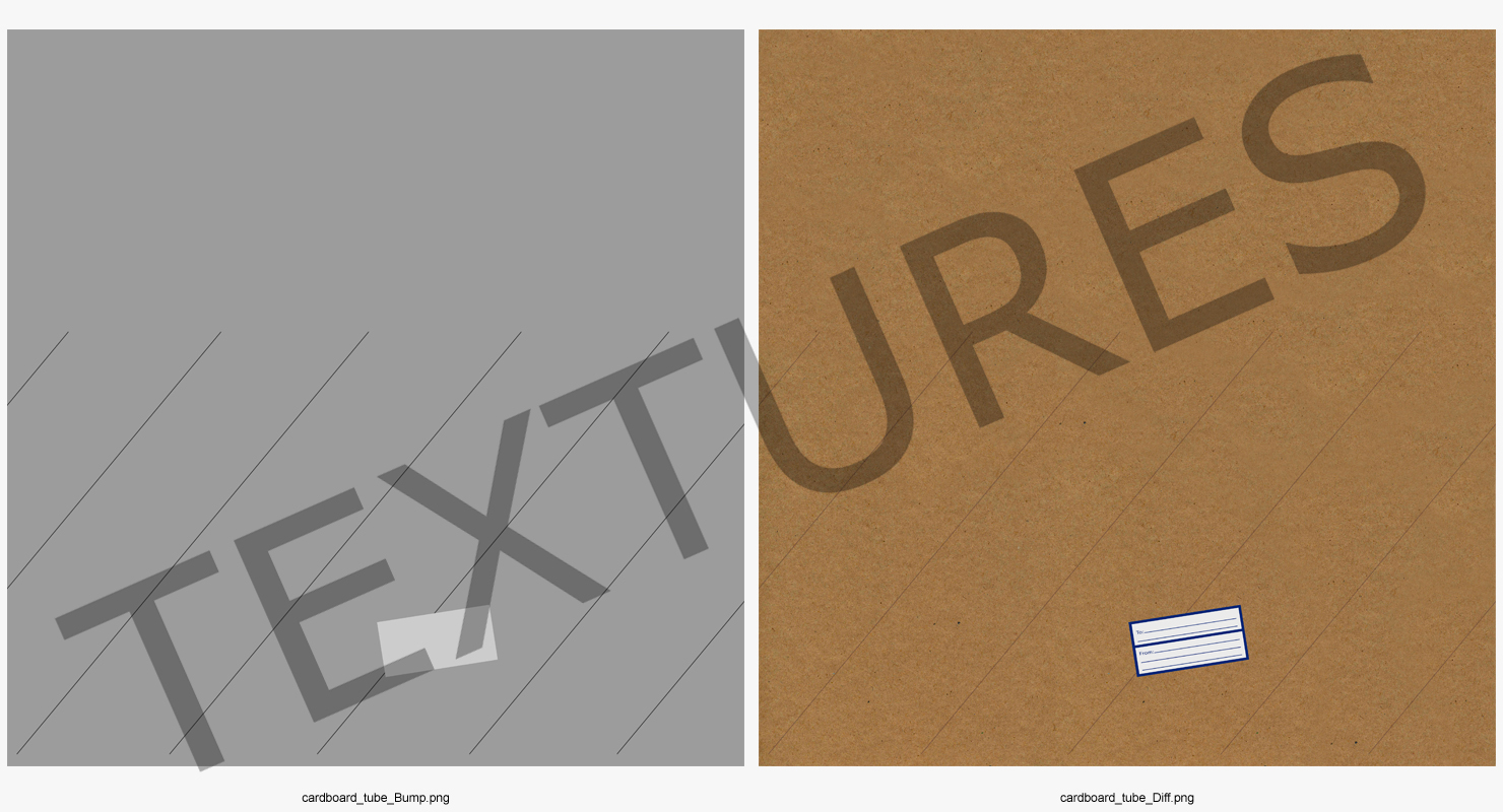 3D Cardboard Postal Tube