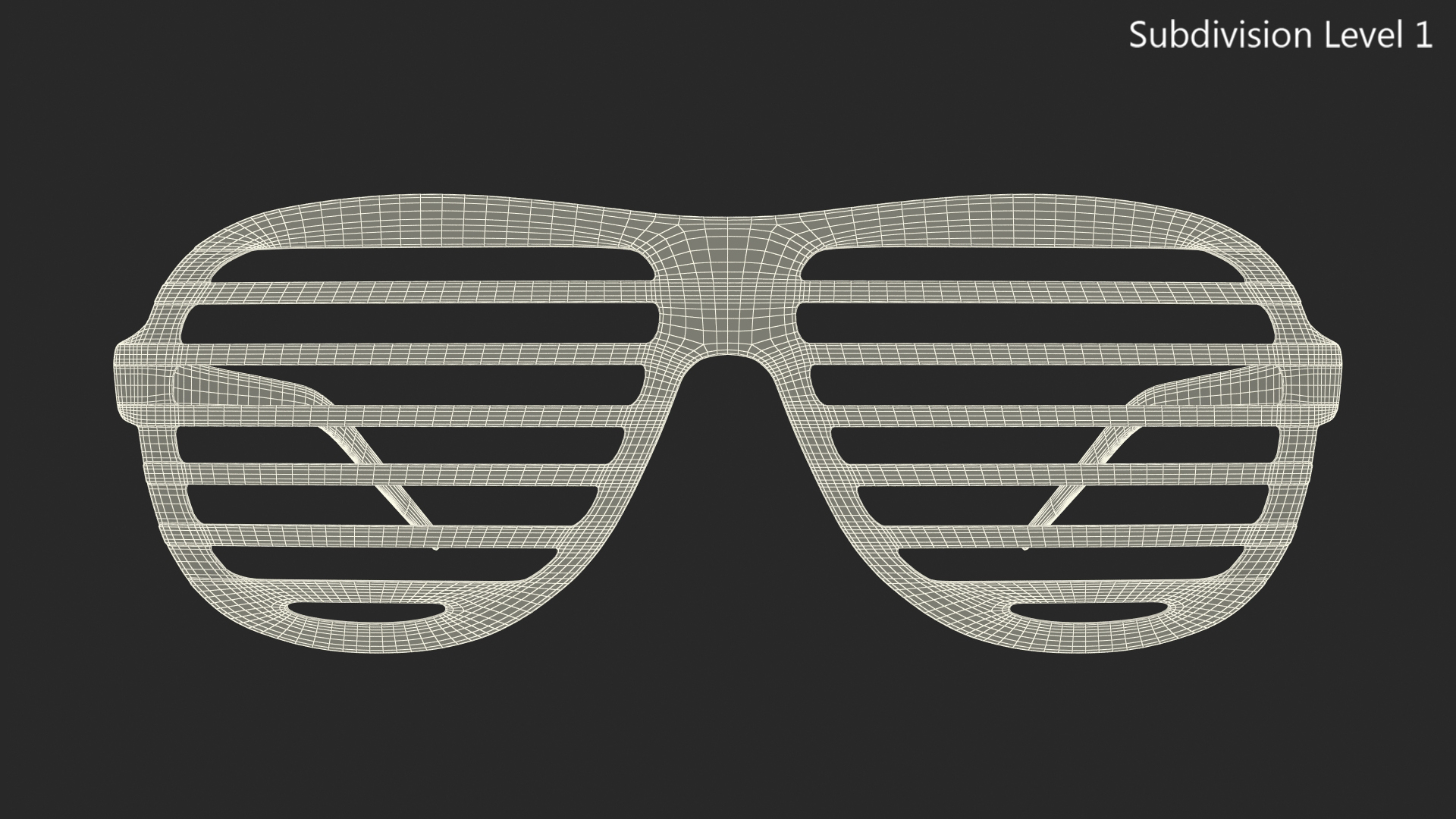 Vintage Black Plastic Shutter Shades Sunglasses 3D