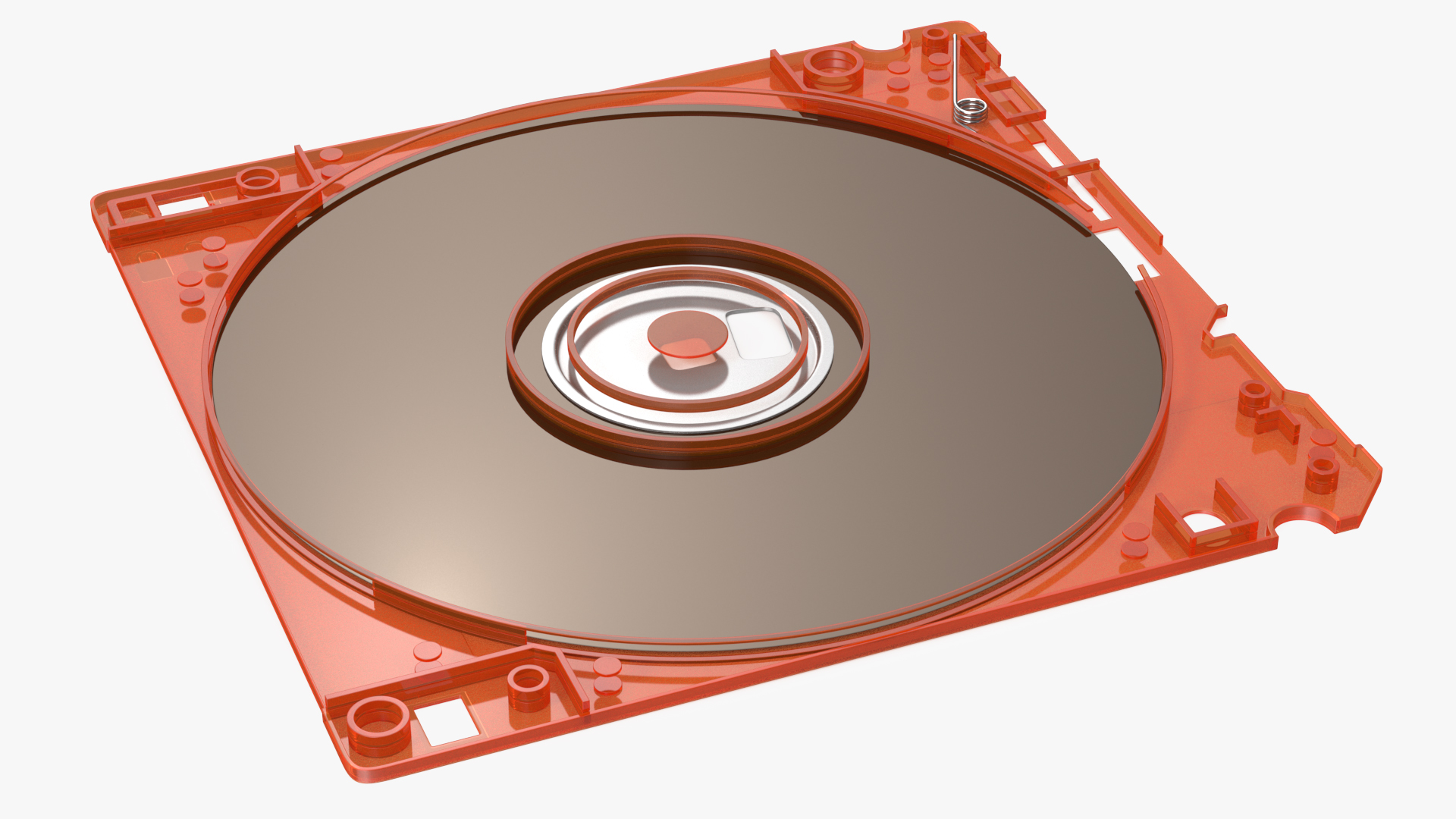 3D model Sony MFD 2HD Floppy Diskette Orange