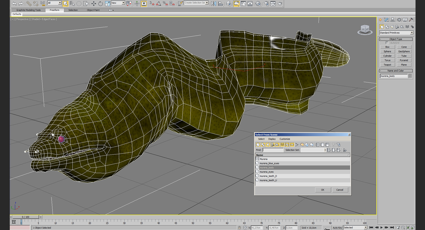 3D Murena Pose 2 model