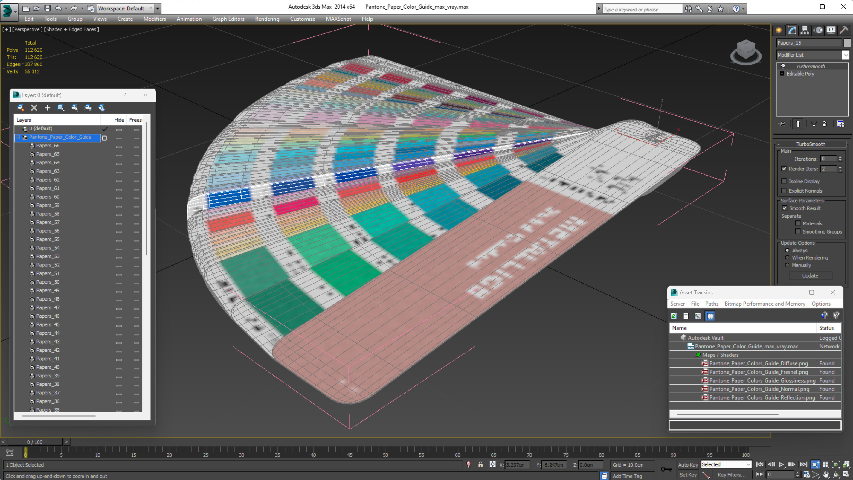 3D model Pantone Paper Color Guide