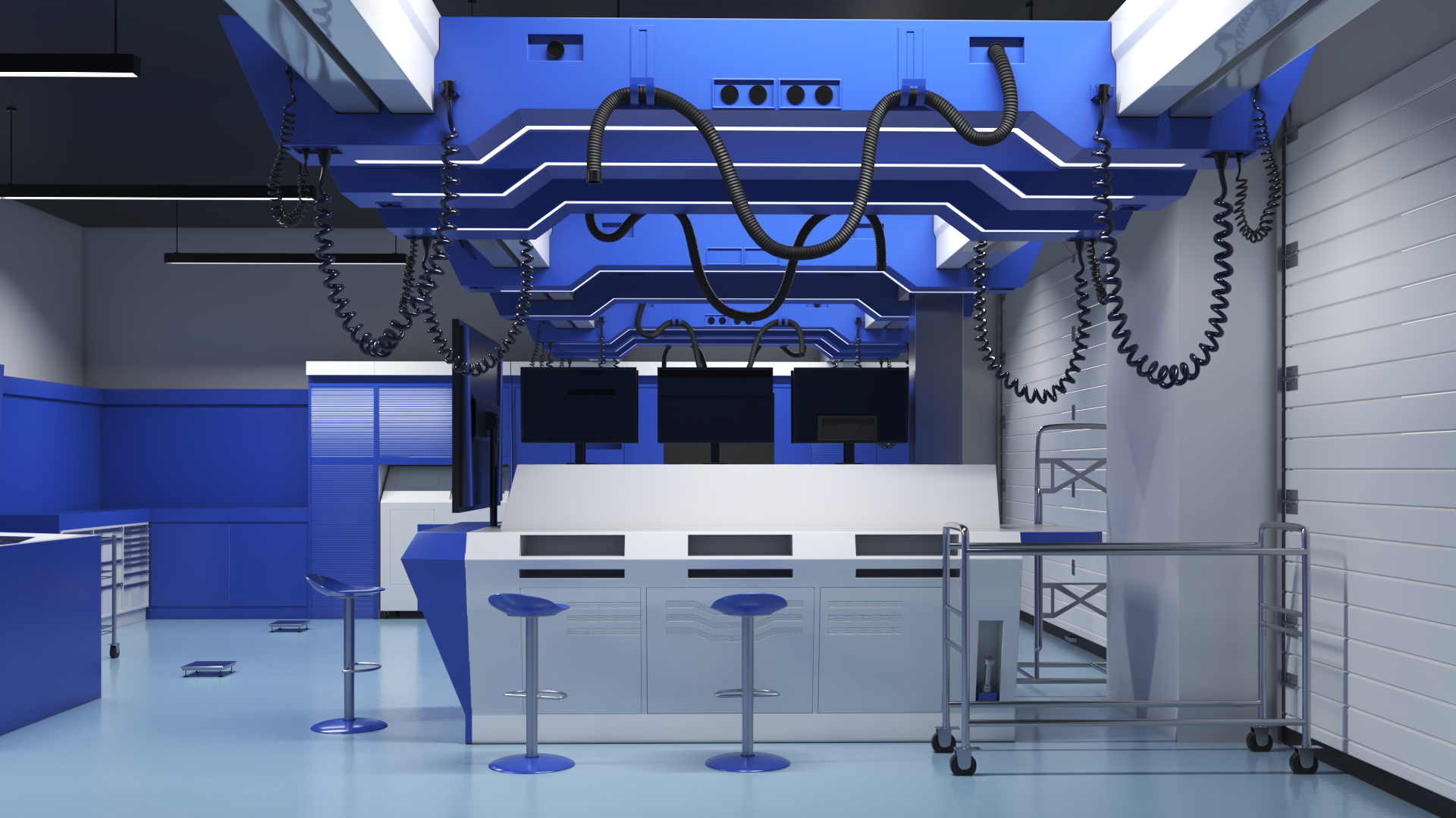 Motorsport Garage Rigged 3D model