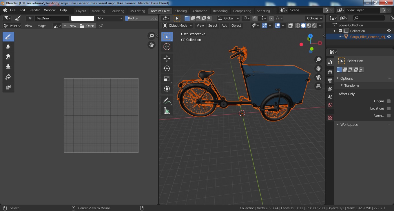 3D Cargo Bike Generic model