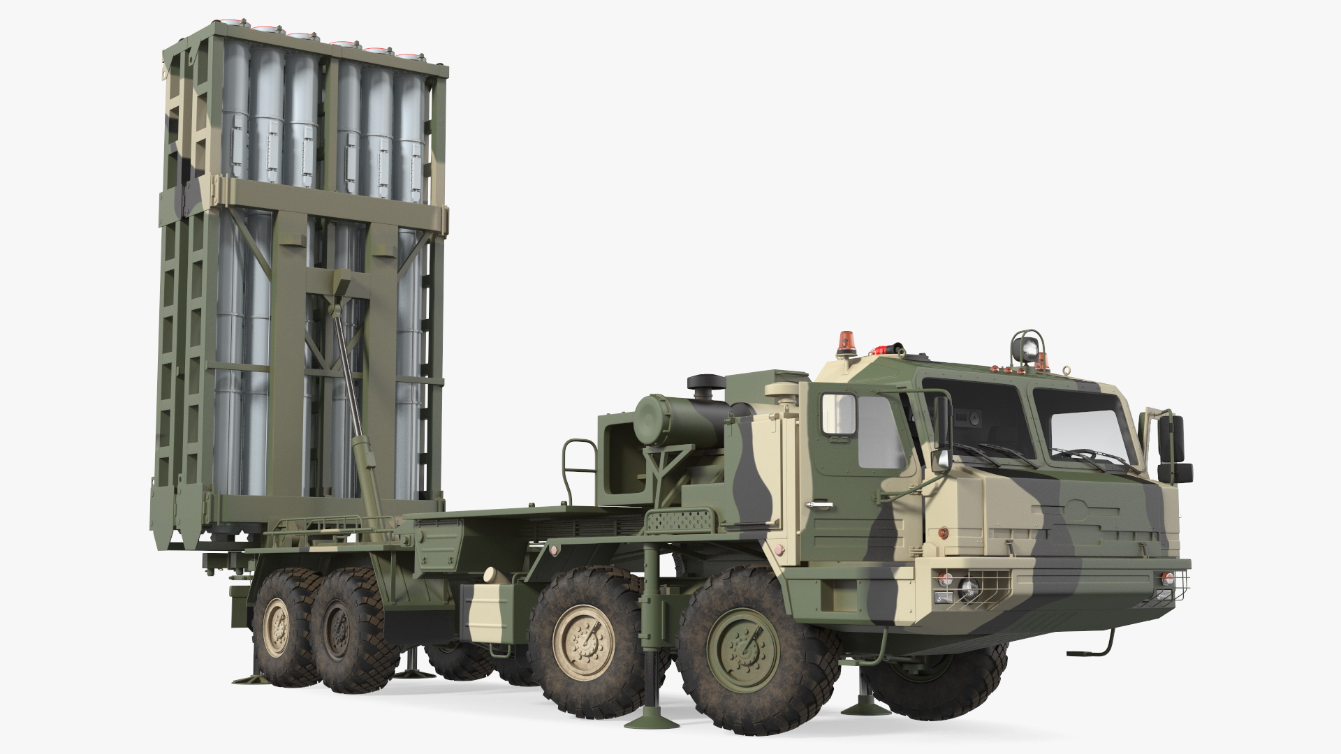 3D Camouflage Vityaz S 350E 50R6 Missile Launcher Rigged model