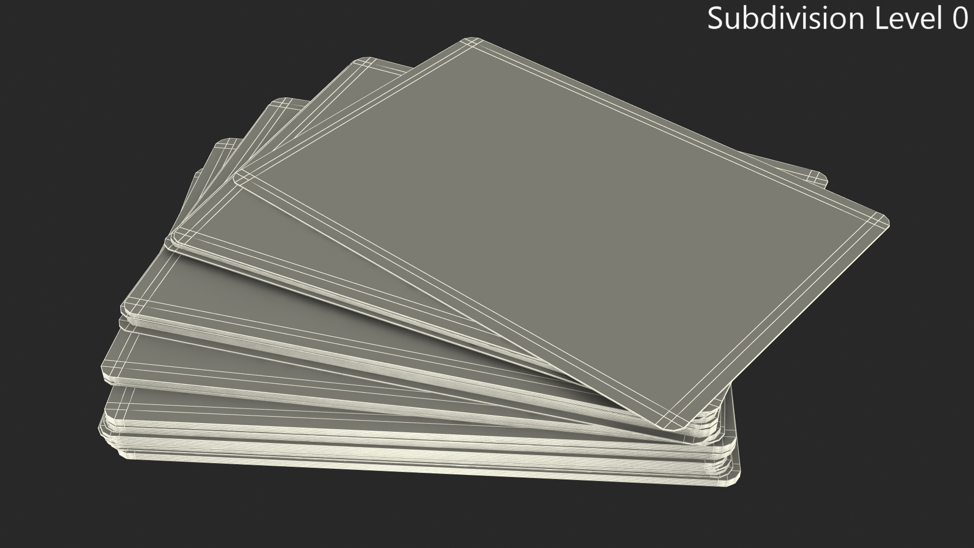 Stack of Playing Cards 3D