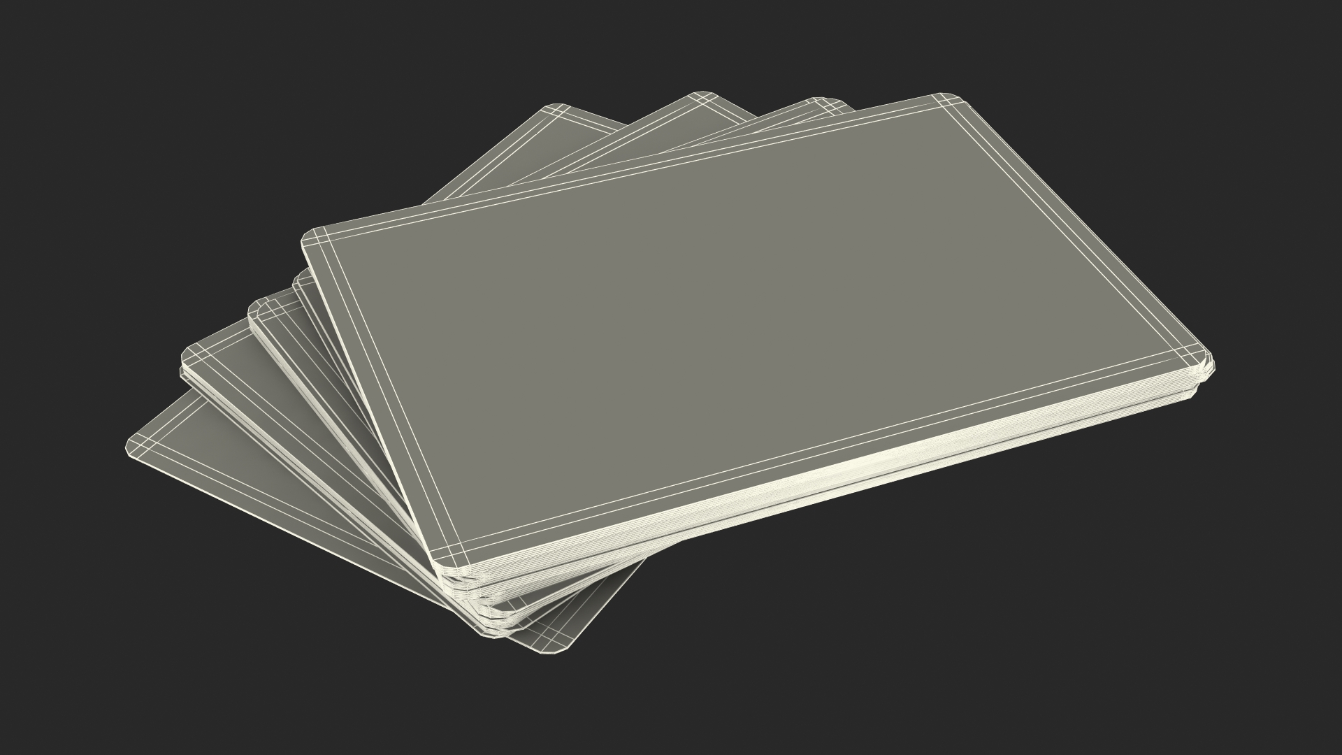 Stack of Playing Cards 3D