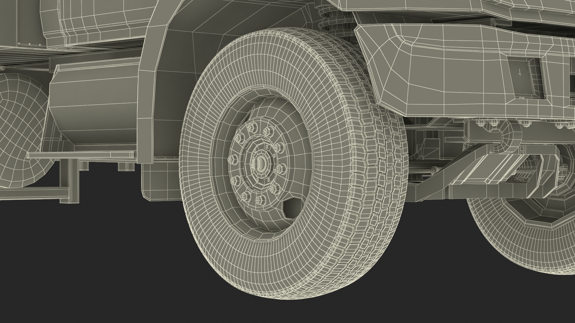 3D Cargo Box Truck Rigged for Maya