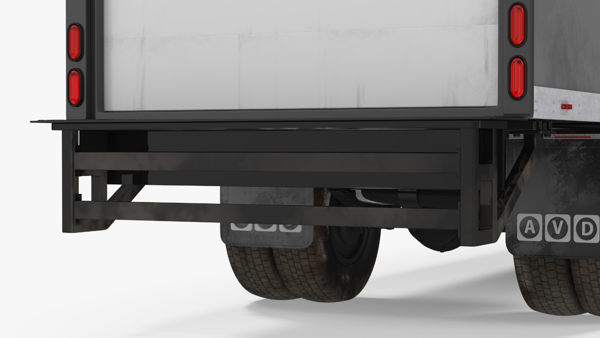3D Cargo Box Truck Rigged for Maya